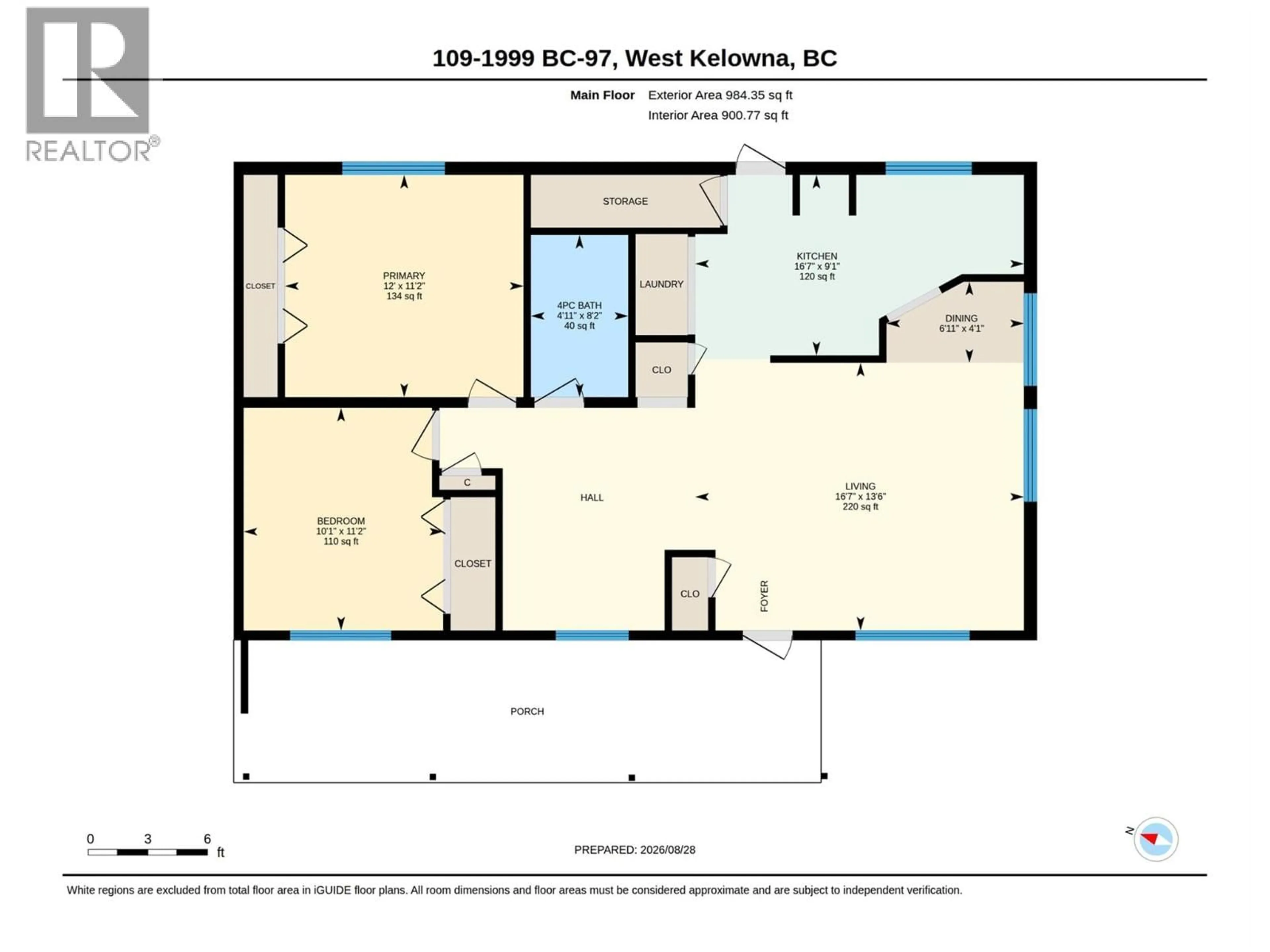 Floor plan for 109 - 1999 97 HIGHWAY SOUTH, Westbank British Columbia V1Z1B2