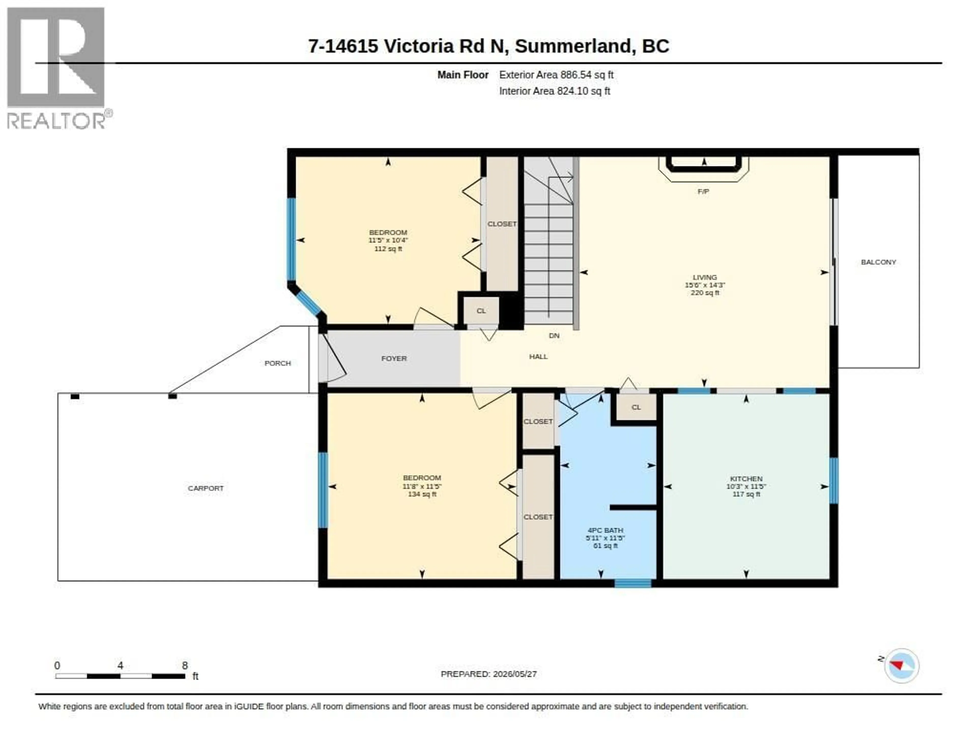 Floor plan for 7 - 14615 VICTORIA ROAD, Summerland British Columbia V0H1Z5