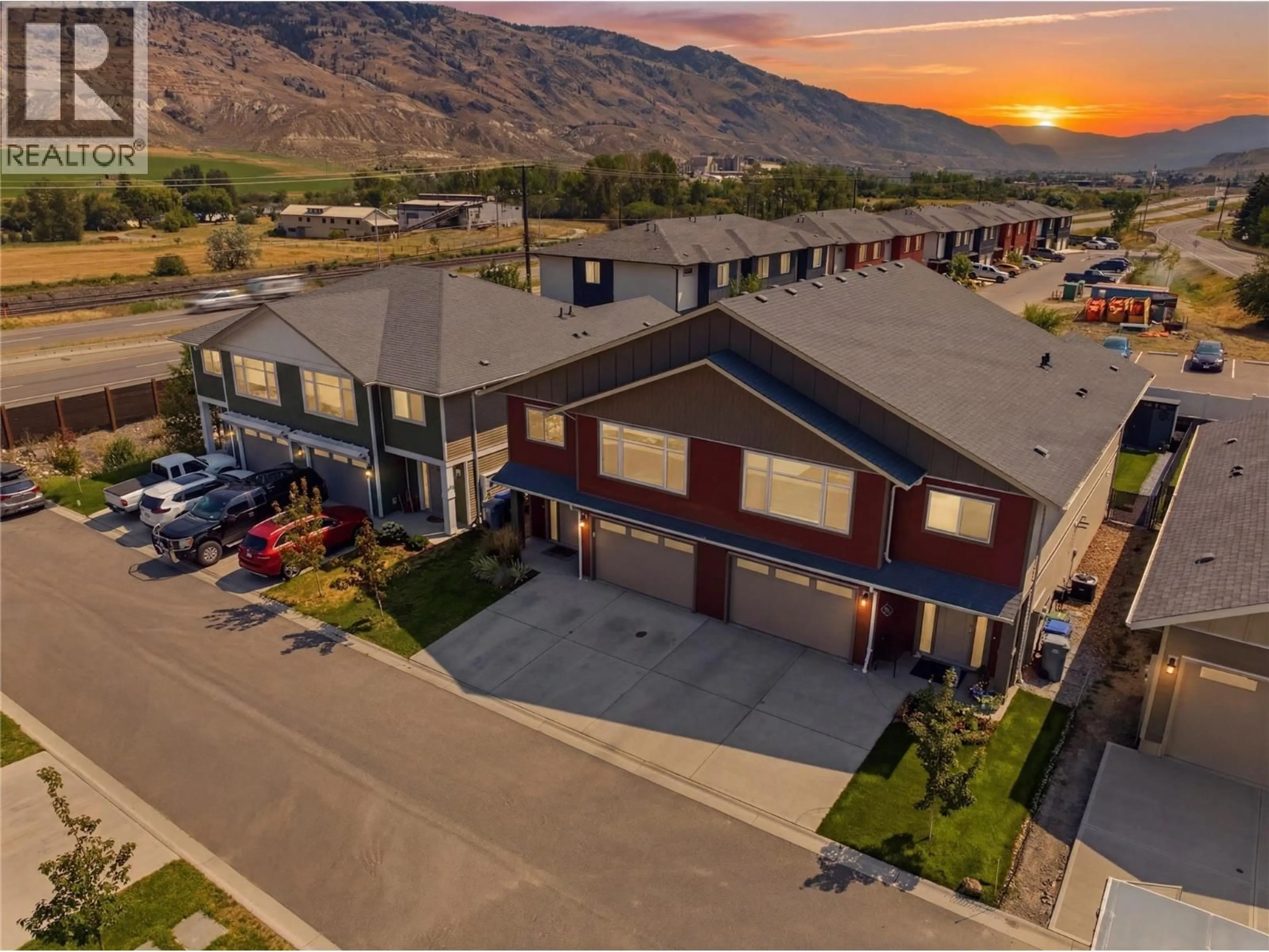 A pic from outside/outdoor area/front of a property/back of a property/a pic from drone, mountain view for 190 - 8800 DALLAS DRIVE, Kamloops British Columbia V2C6V4