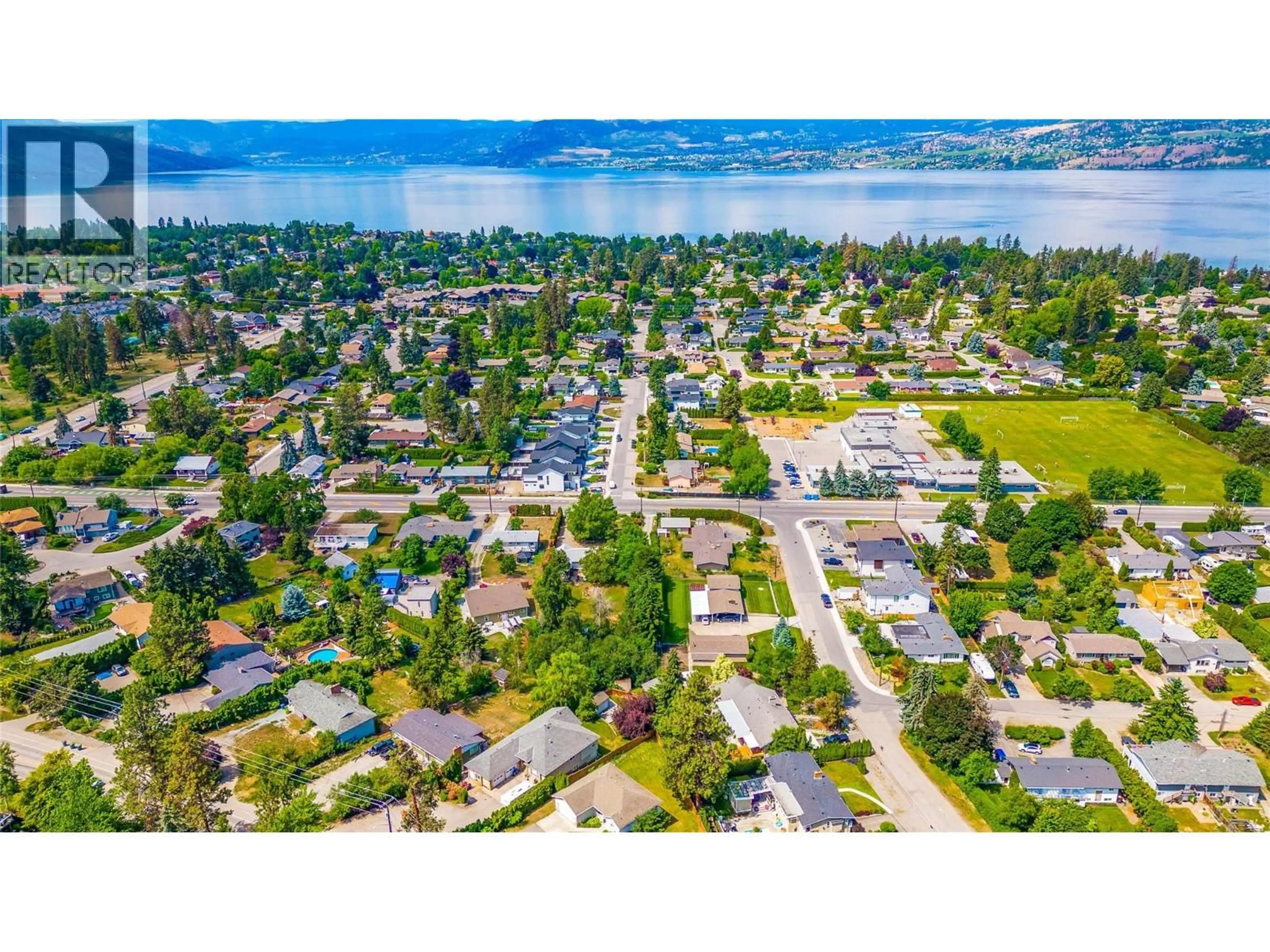 A pic from outside/outdoor area/front of a property/back of a property/a pic from drone, unknown for 4373 GORDON DRIVE, Kelowna British Columbia V1W1S7