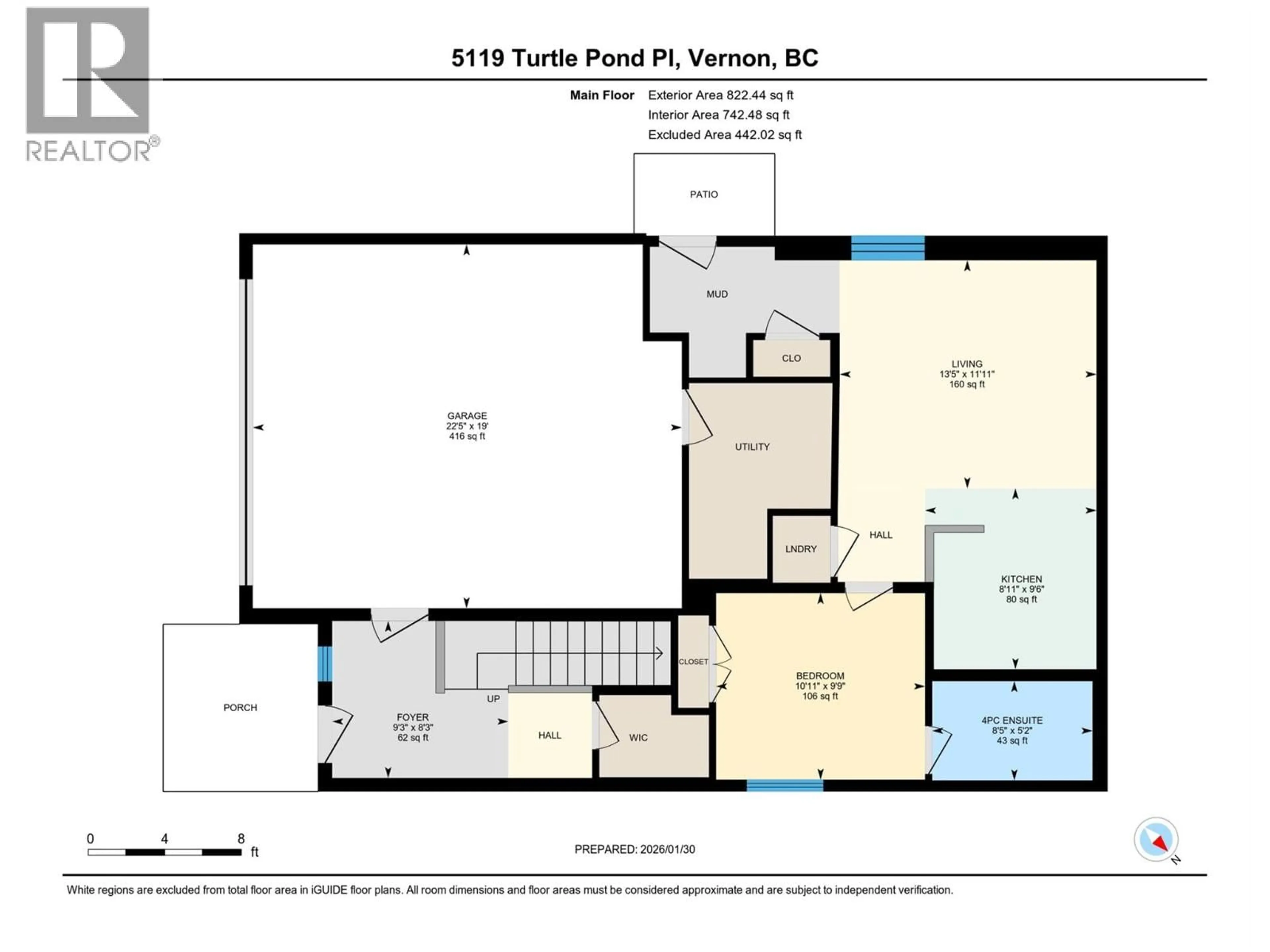 Floor plan for 5119 TURTLE POND PLACE, Vernon British Columbia V1T9Y2