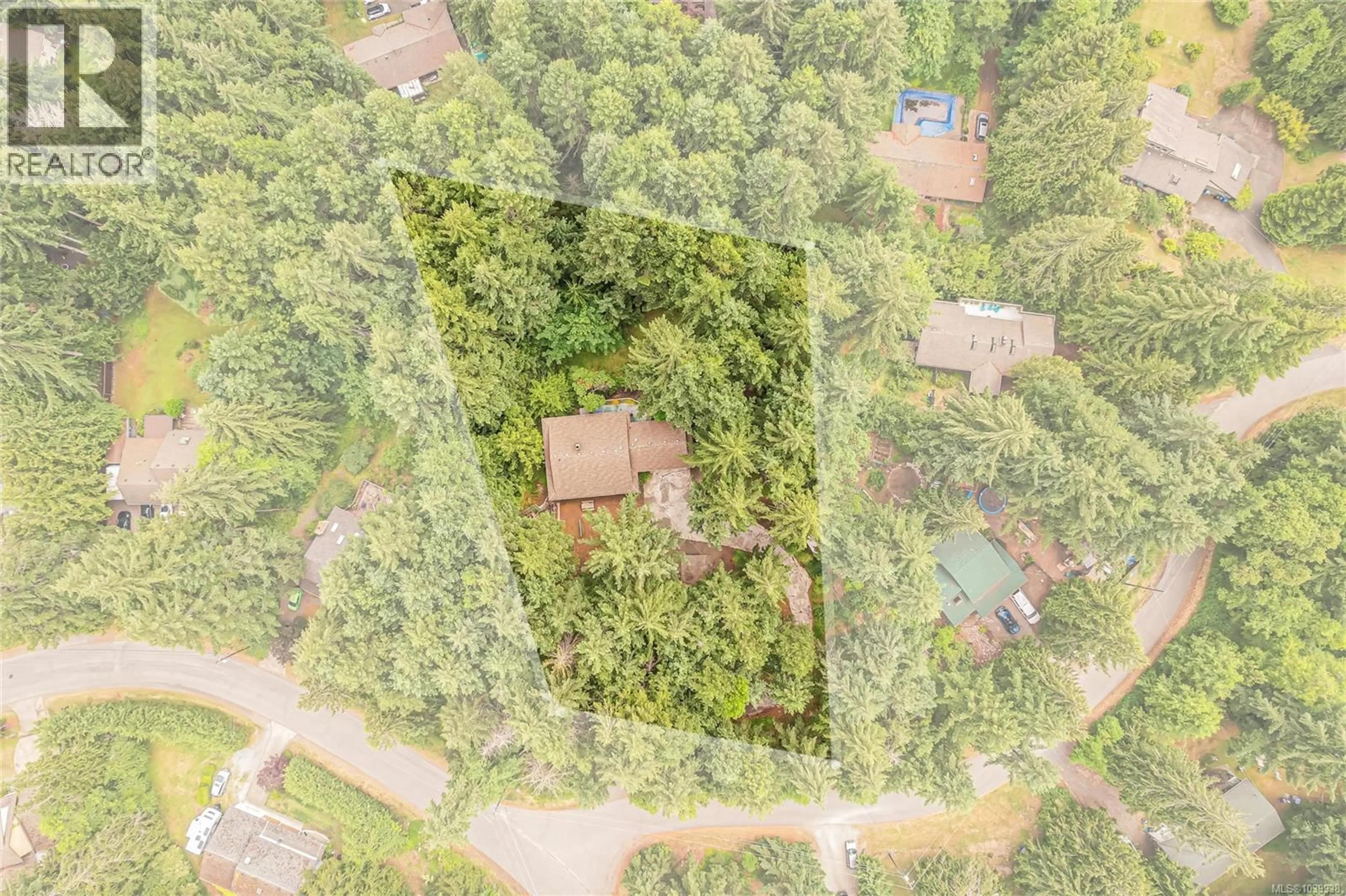 A pic from outside/outdoor area/front of a property/back of a property/a pic from drone, forest/trees view for 2330 DAMASCUS ROAD, Shawnigan Lake British Columbia V8H2E7