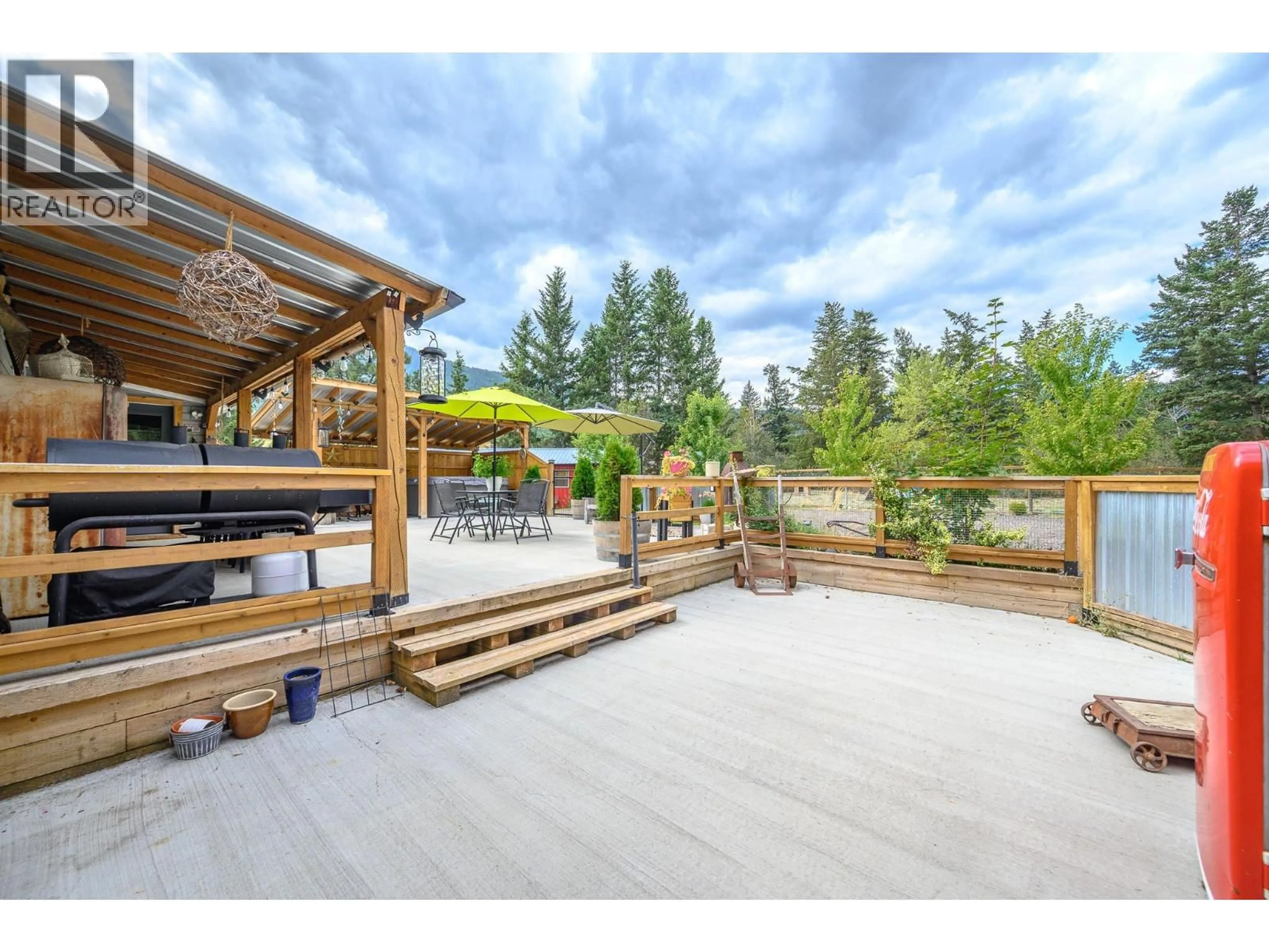 Patio, water/lake/river/ocean view for 4446 CEDAR HILL ROAD, Falkland British Columbia V0E1W1