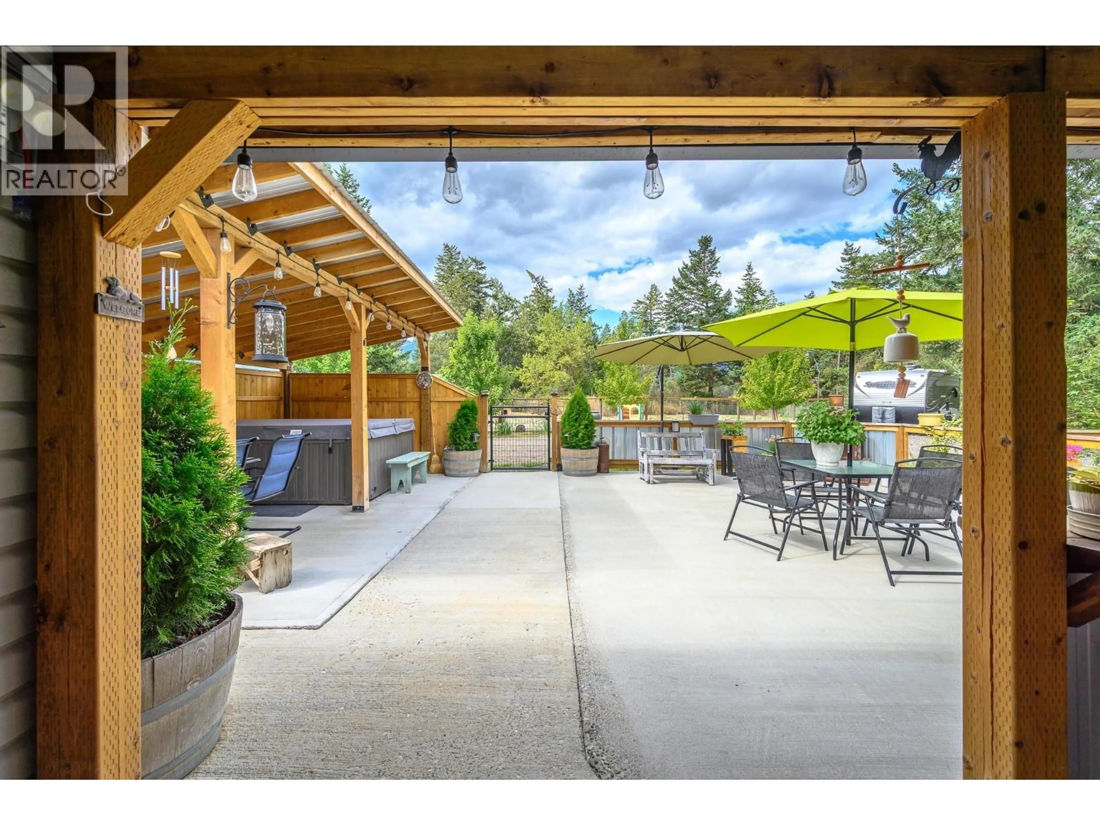 Patio, mountain view for 4446 CEDAR HILL ROAD, Falkland British Columbia V0E1W1