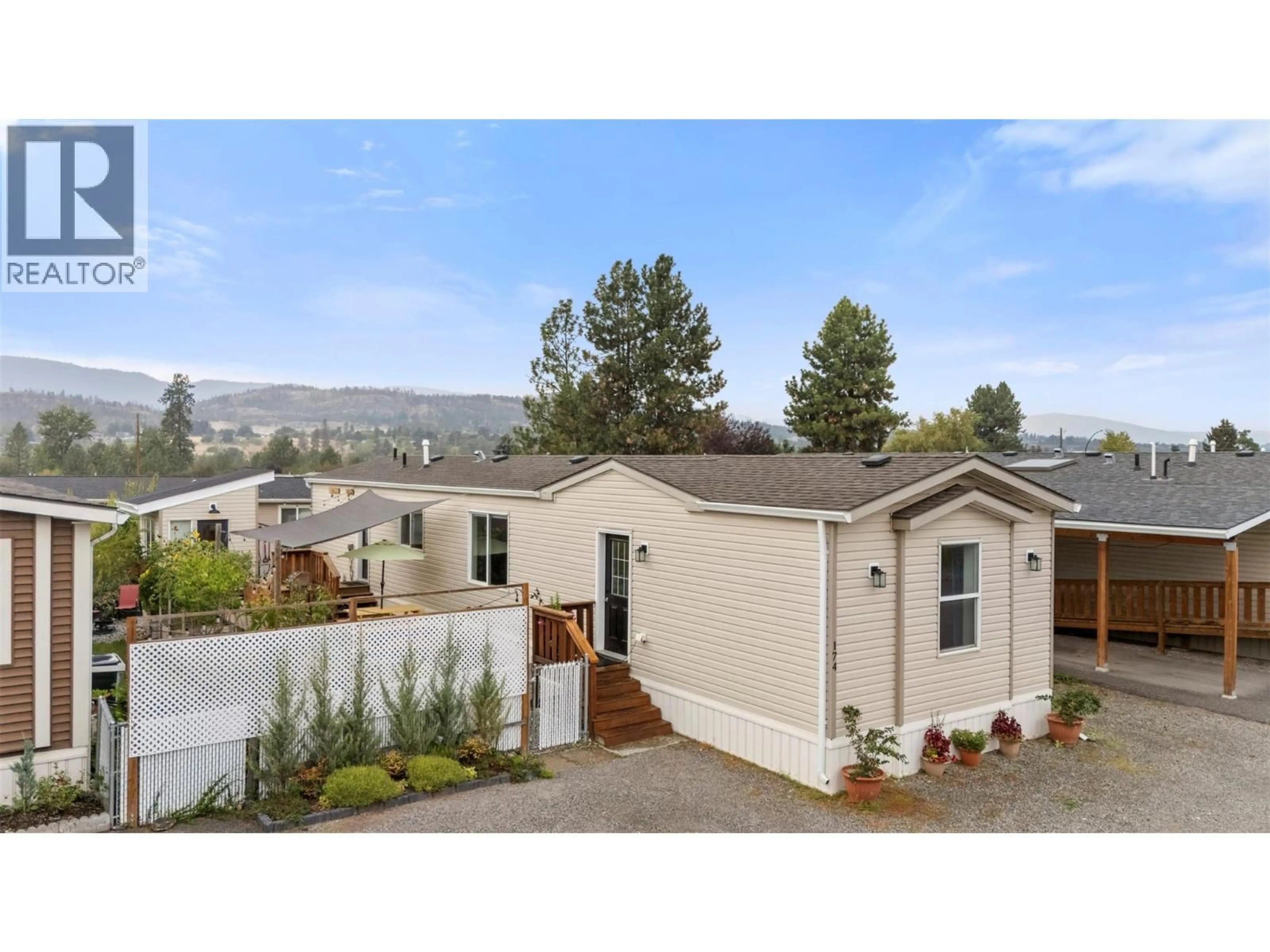 Home with vinyl exterior material, mountain view for 174 - 9020 JIM BAILEY ROAD, Kelowna British Columbia V4V1E5