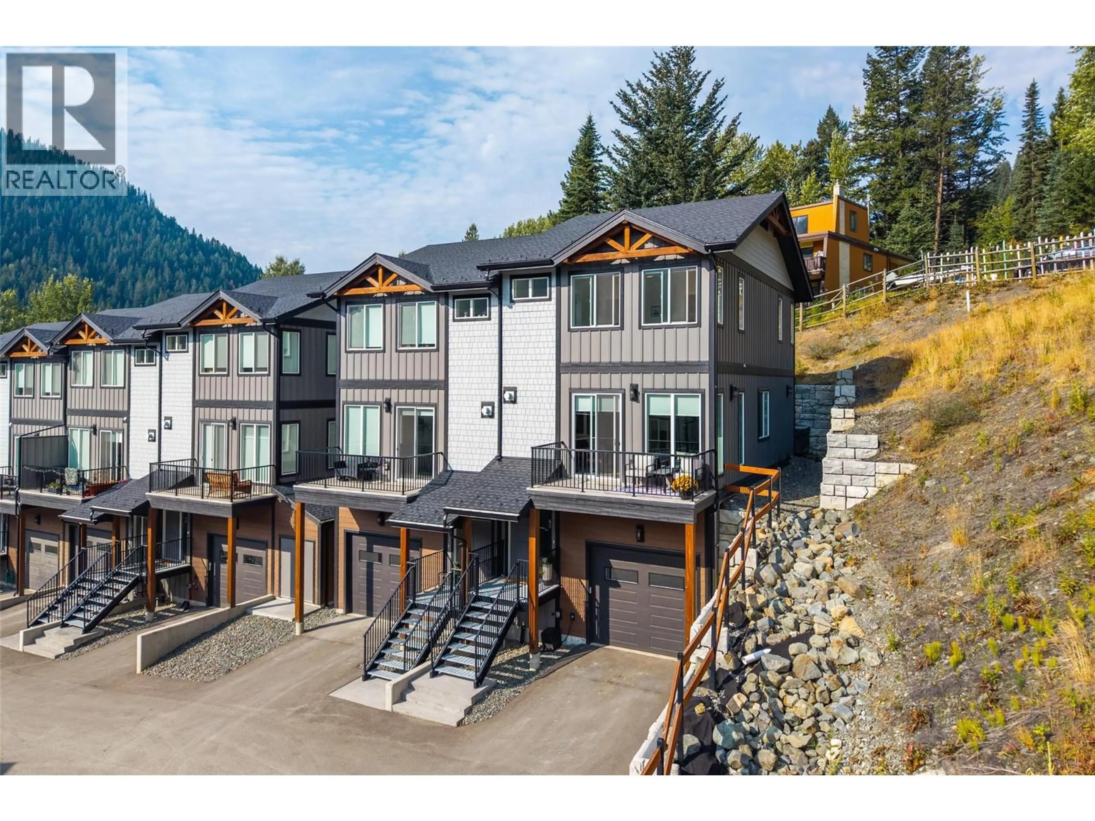 A pic from outside/outdoor area/front of a property/back of a property/a pic from drone, mountain view for 62 - 1240 ALPINE ROAD, Sun Peaks British Columbia V0E5N0