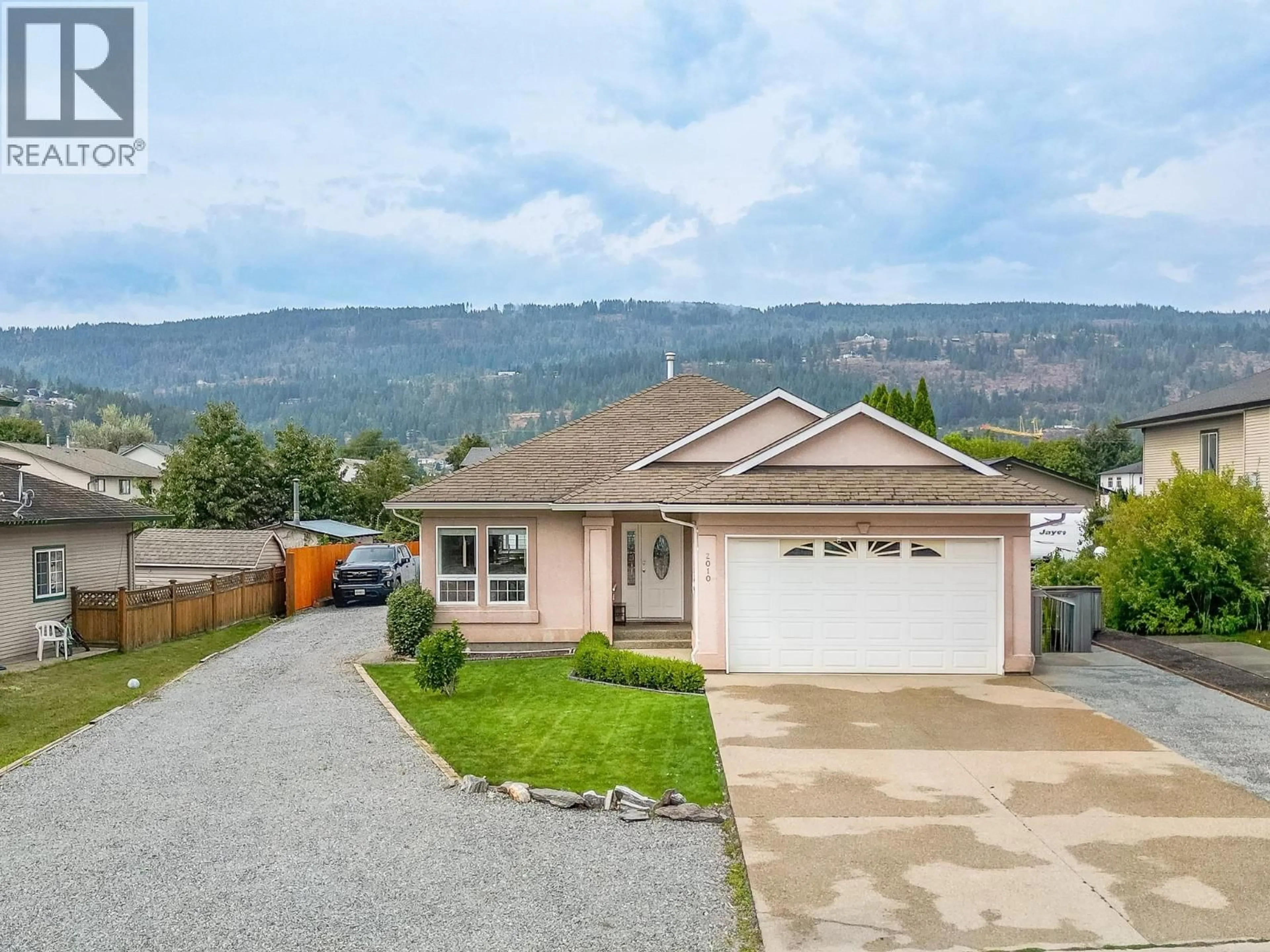 A pic from outside/outdoor area/front of a property/back of a property/a pic from drone, unknown for 2010 HEITMAN STREET, Enderby British Columbia V0E1V2