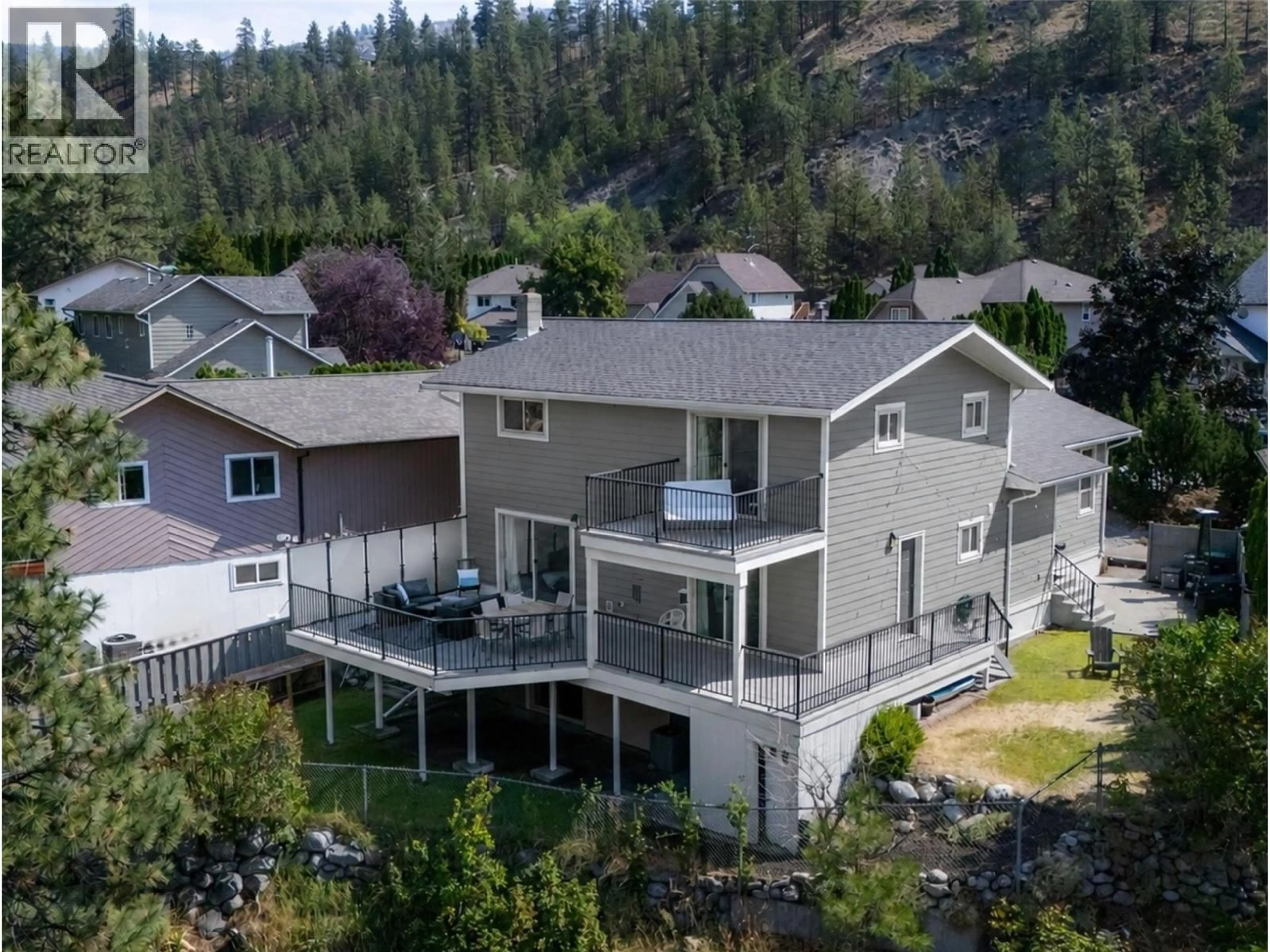 A pic from outside/outdoor area/front of a property/back of a property/a pic from drone, mountain view for 157 ADAMS CRESCENT, Penticton British Columbia V2A7B6