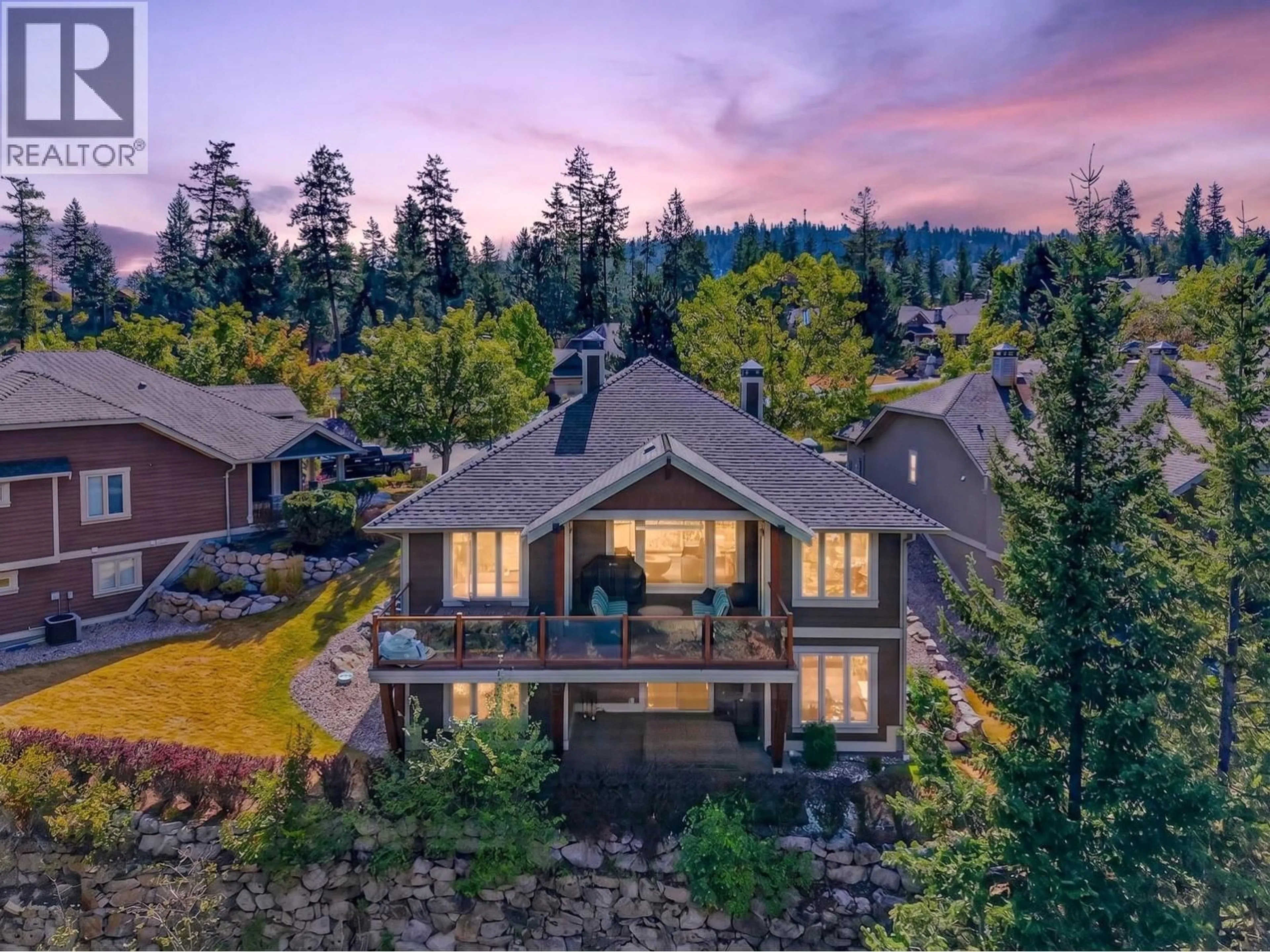 A pic from outside/outdoor area/front of a property/back of a property/a pic from drone, mountain view for 159 DORMIE PARK CRESCENT, Vernon British Columbia V1H1Y7