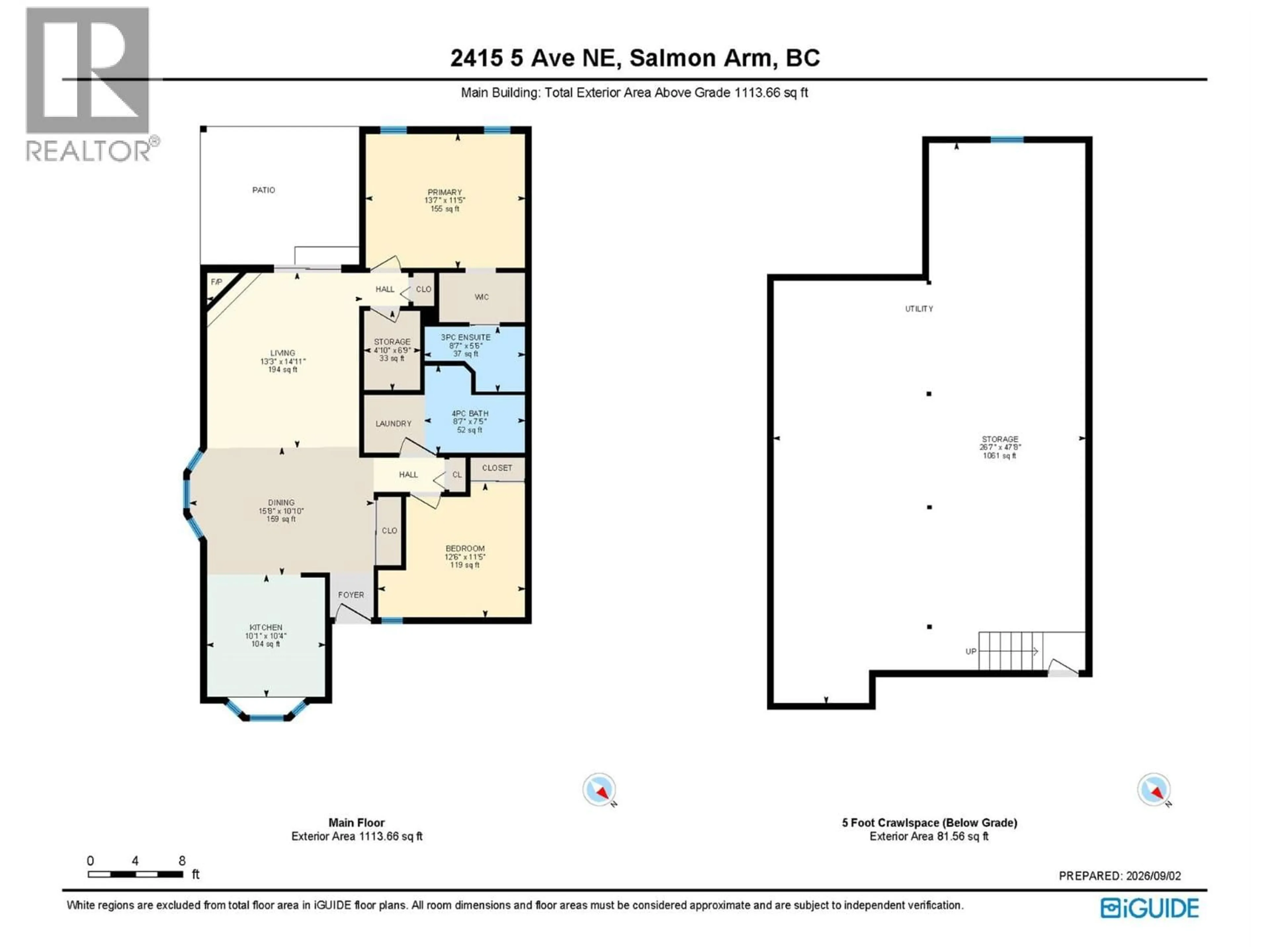 Floor plan for 2415 5 AVENUE NORTHEAST, Salmon Arm British Columbia V1E1Y9