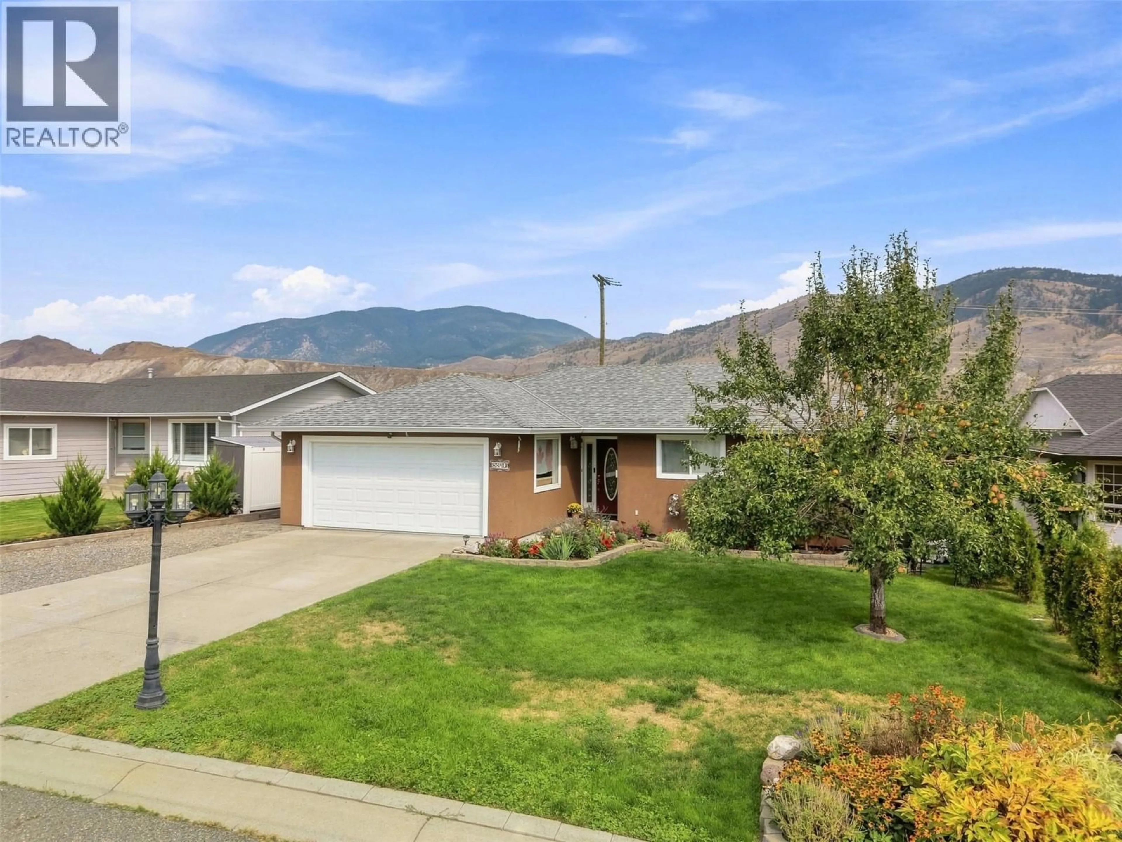 A pic from outside/outdoor area/front of a property/back of a property/a pic from drone, mountain view for 8840 BADGER DRIVE, Kamloops British Columbia V2C6V2