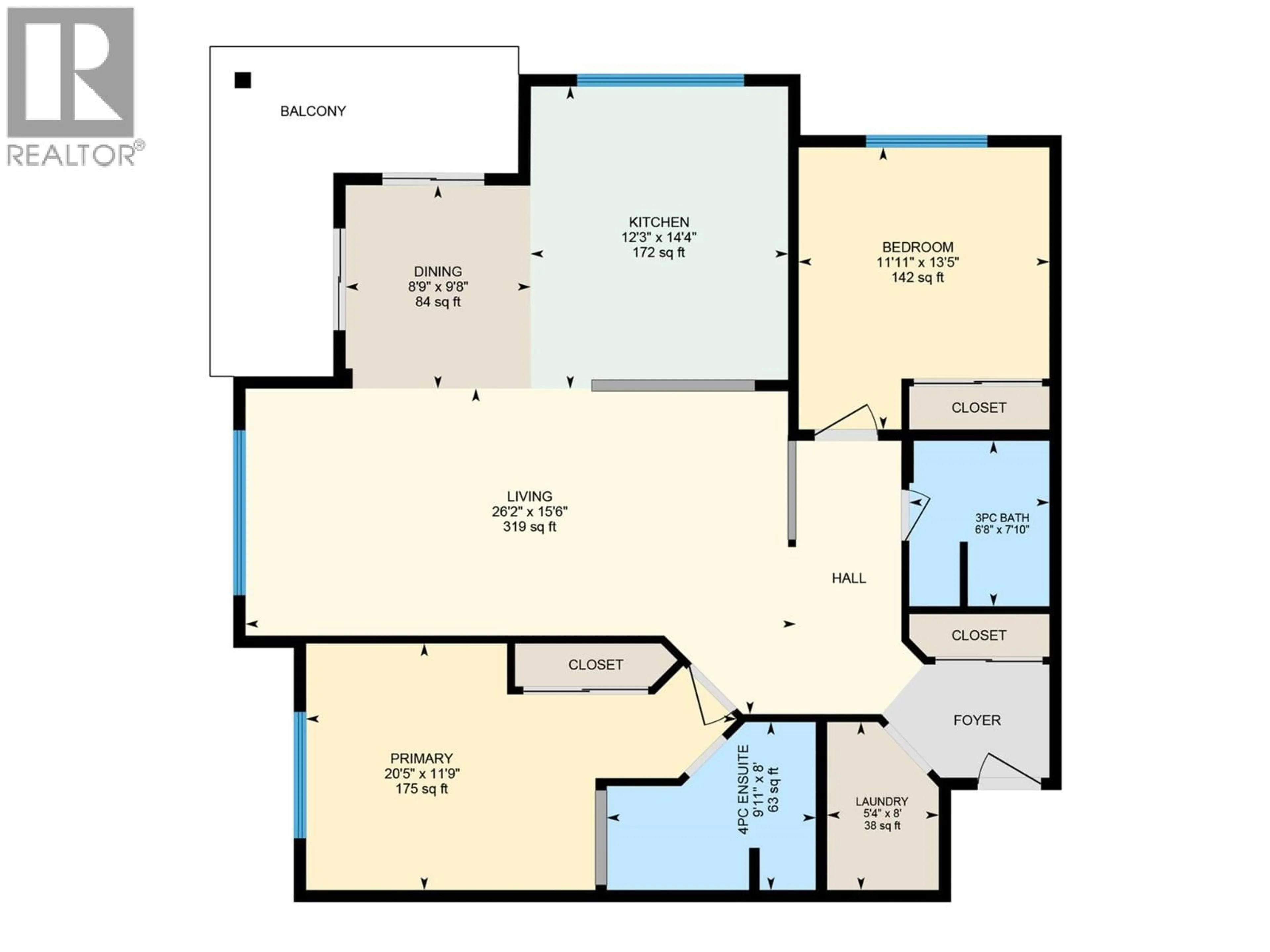 Floor plan for 406 - 680 LEQUIME ROAD, Kelowna British Columbia V1W1A4
