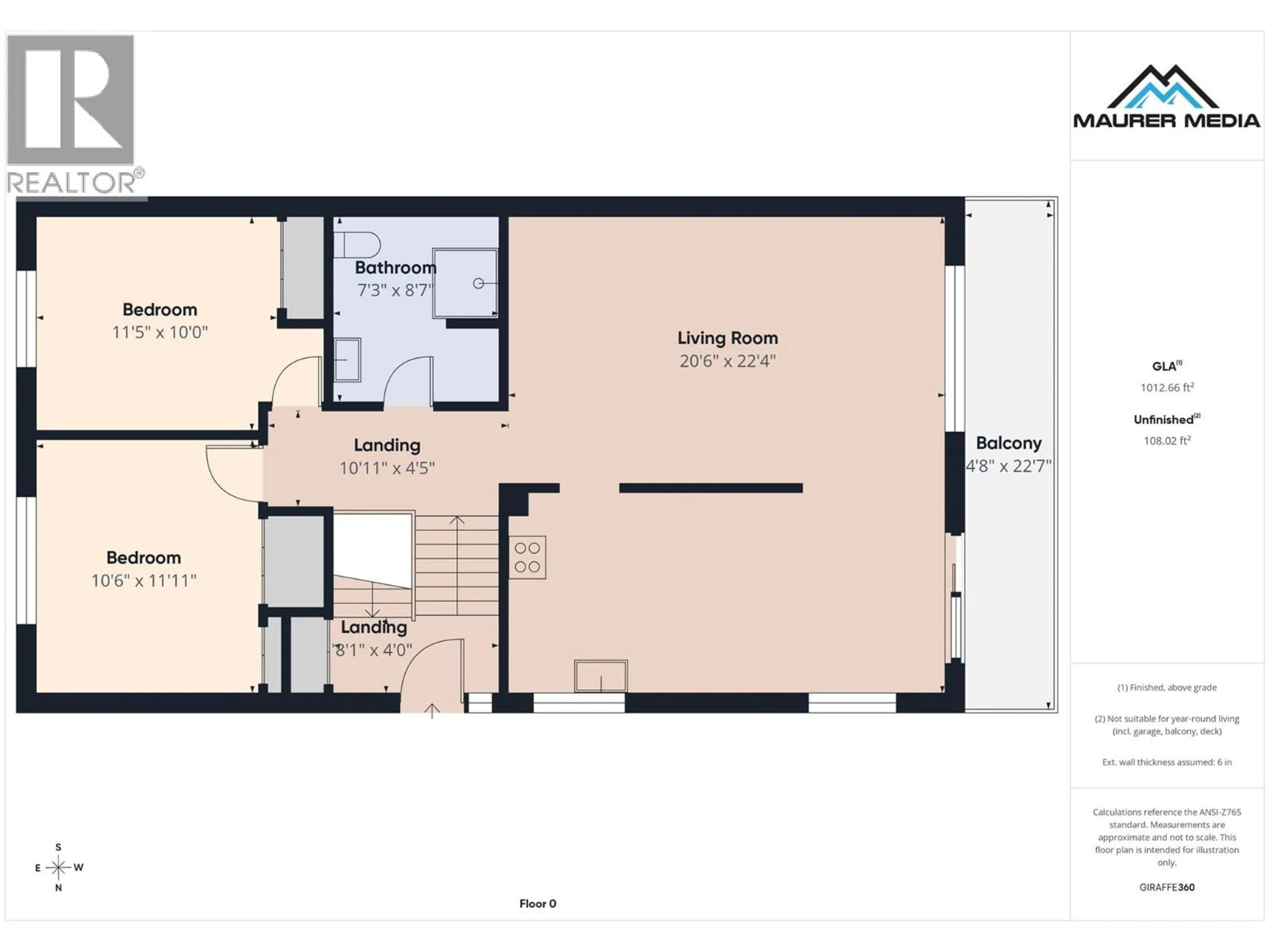 Floor plan for 1393 HIGHLAND DRIVE SOUTH, Kelowna British Columbia V1Y3W2