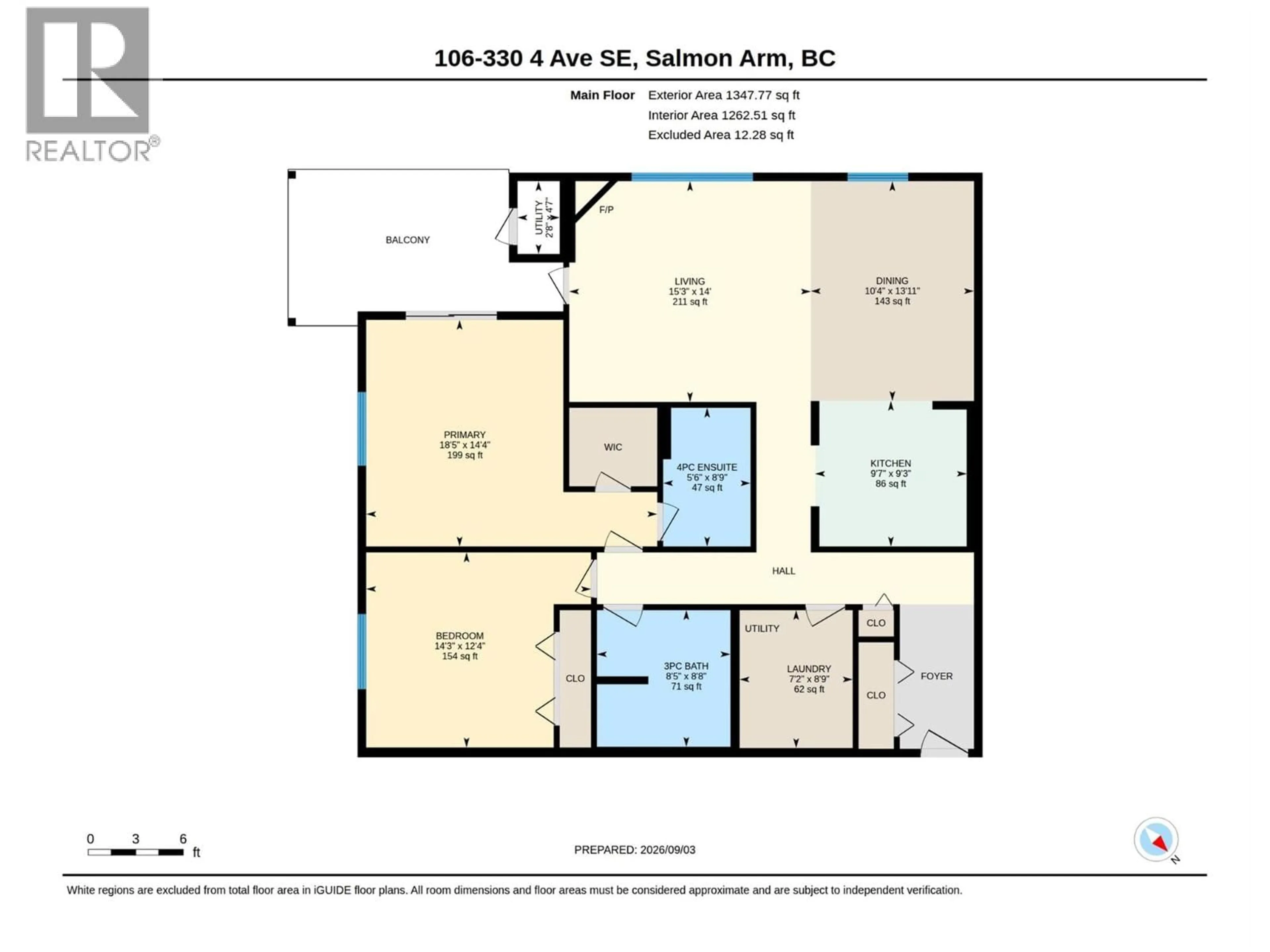 Floor plan for 106 - 330 4TH AVENUE SOUTHEAST, Salmon Arm British Columbia V1E0E2