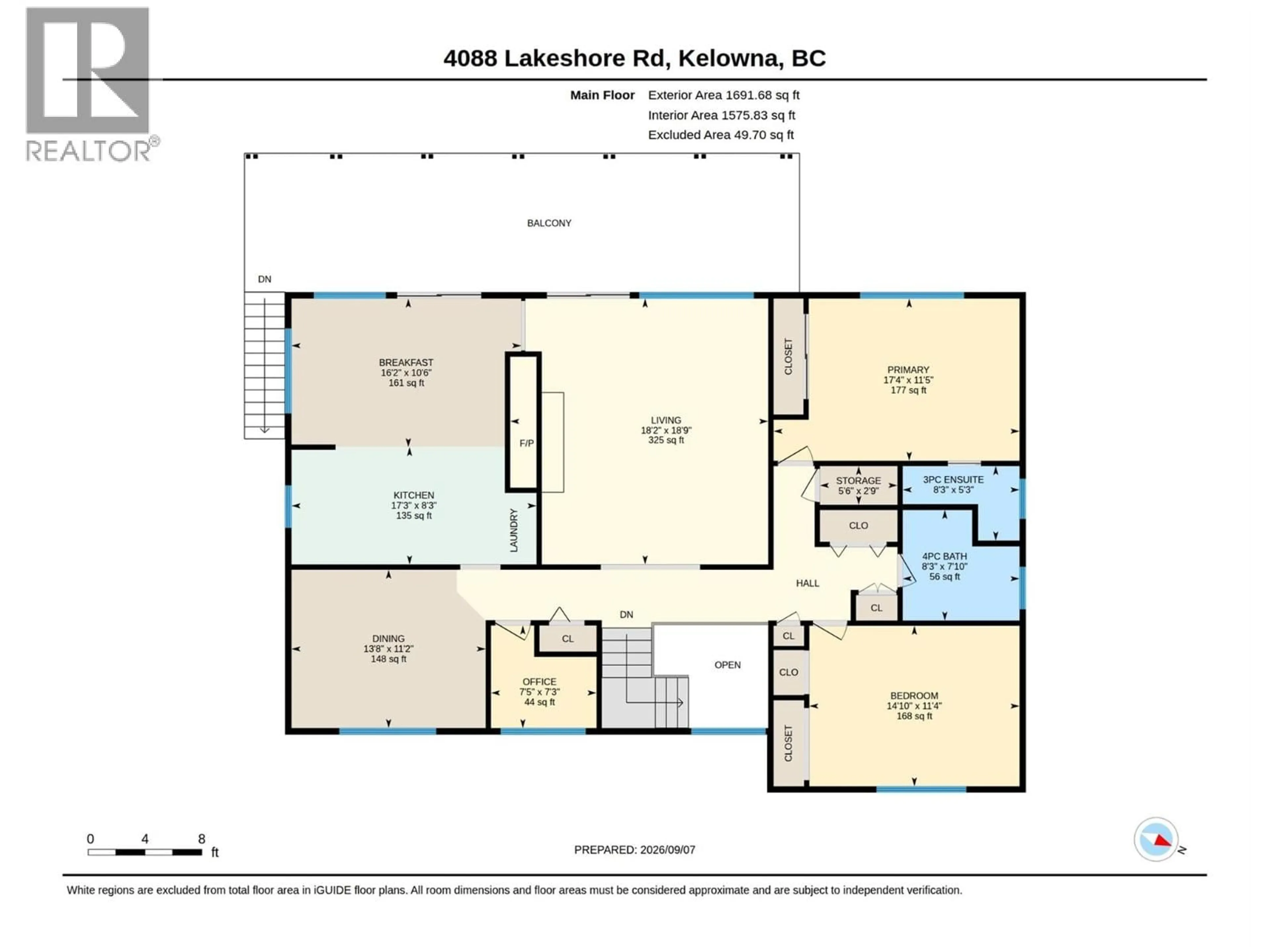 Floor plan for 4088 LAKESHORE ROAD, Kelowna British Columbia V1W1V6