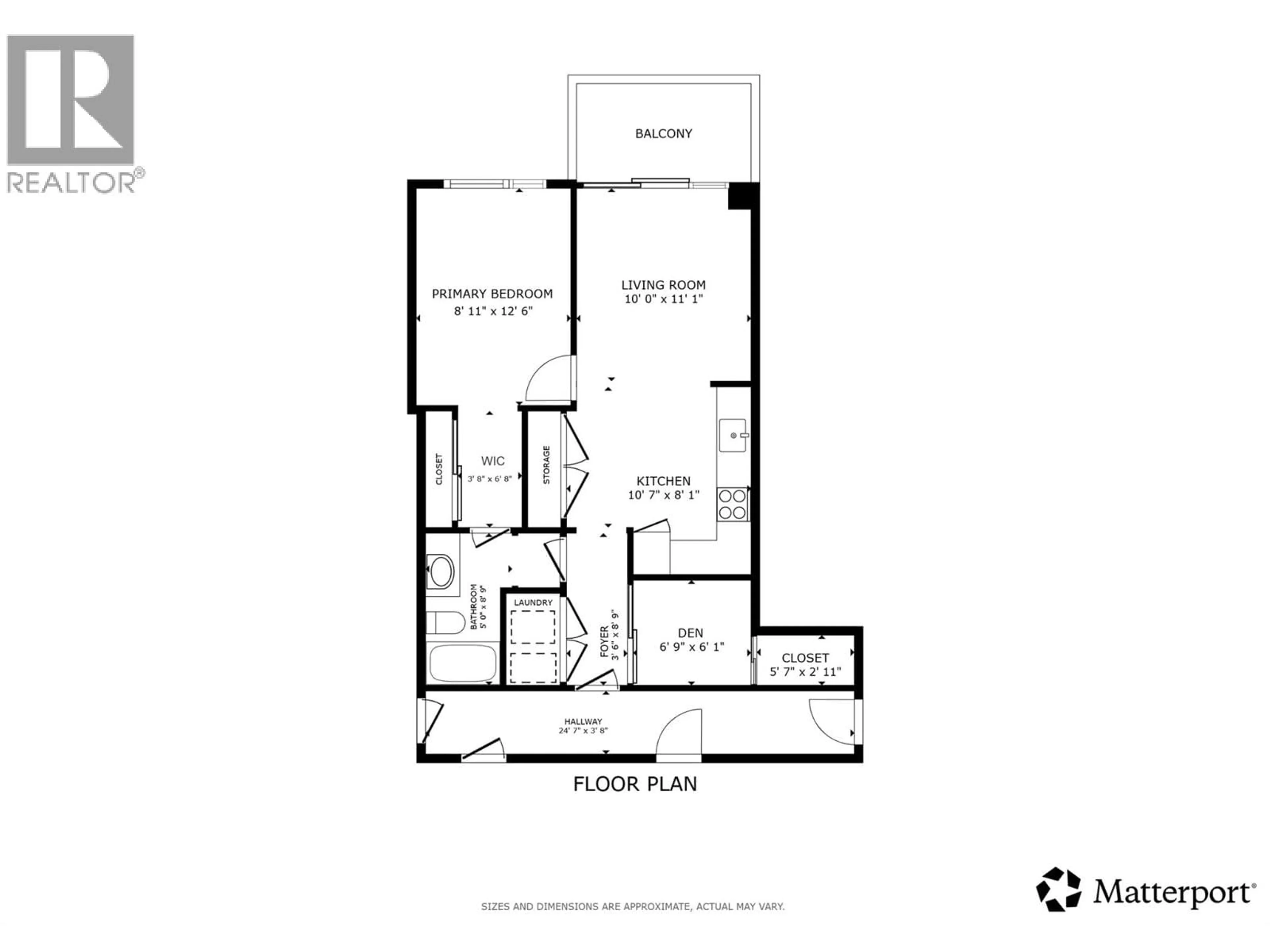 Floor plan for 903 - 1588 ELLIS STREET, Kelowna British Columbia V1Y2A6