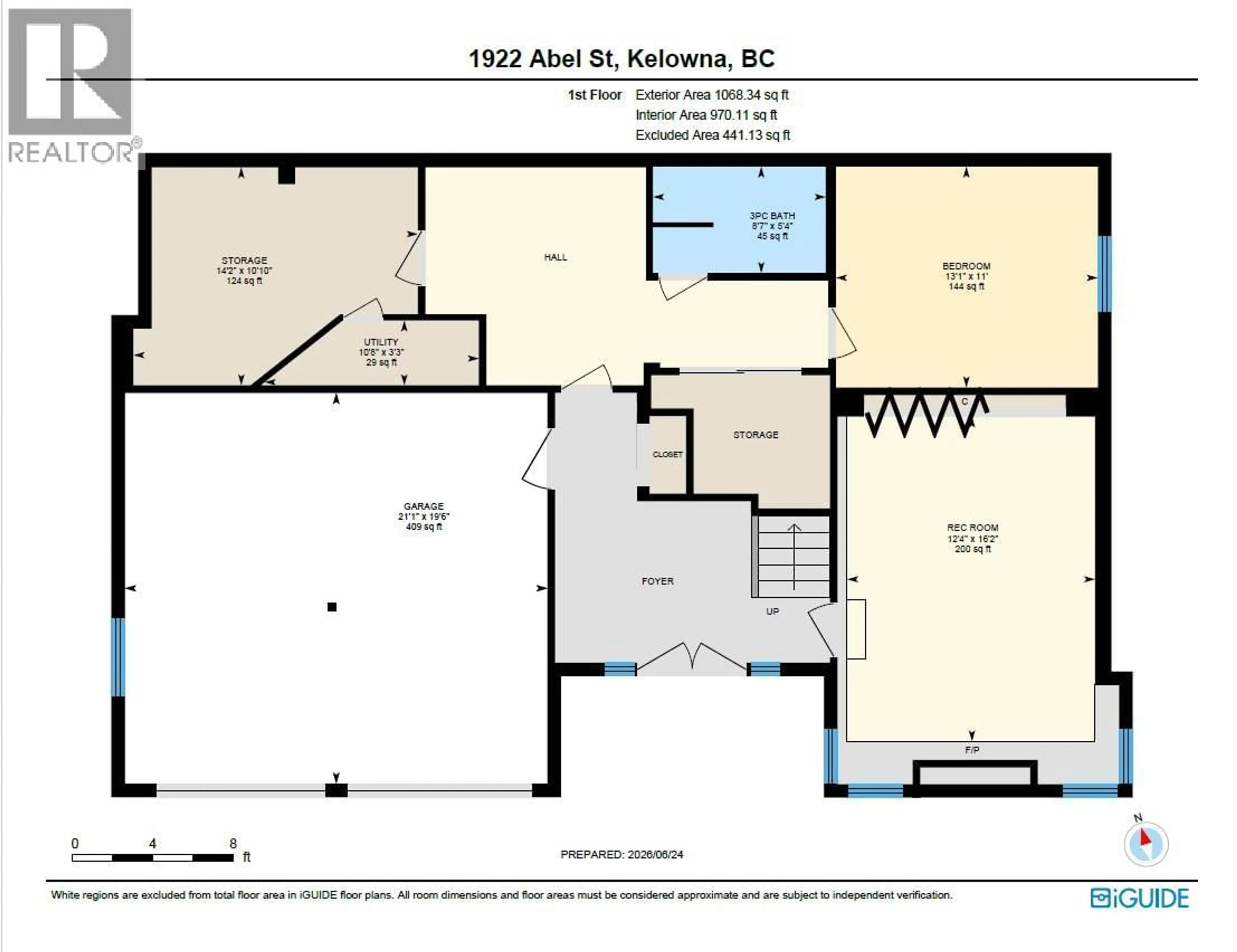 Floor plan for 1922 ABEL STREET, West Kelowna British Columbia V1Z3C8