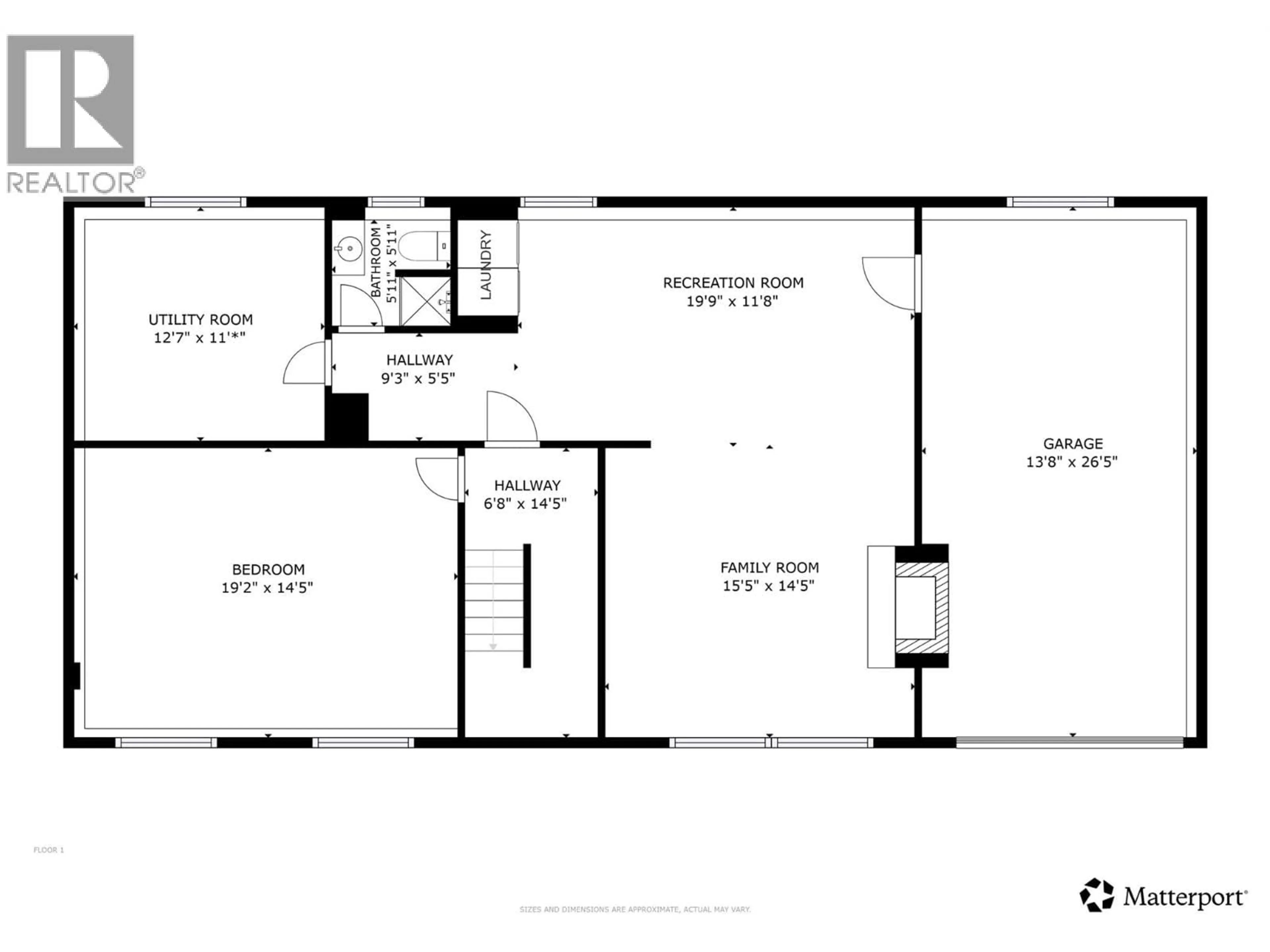Floor plan for 1685 JONATHAN ROAD, Kelowna British Columbia V1P1A7