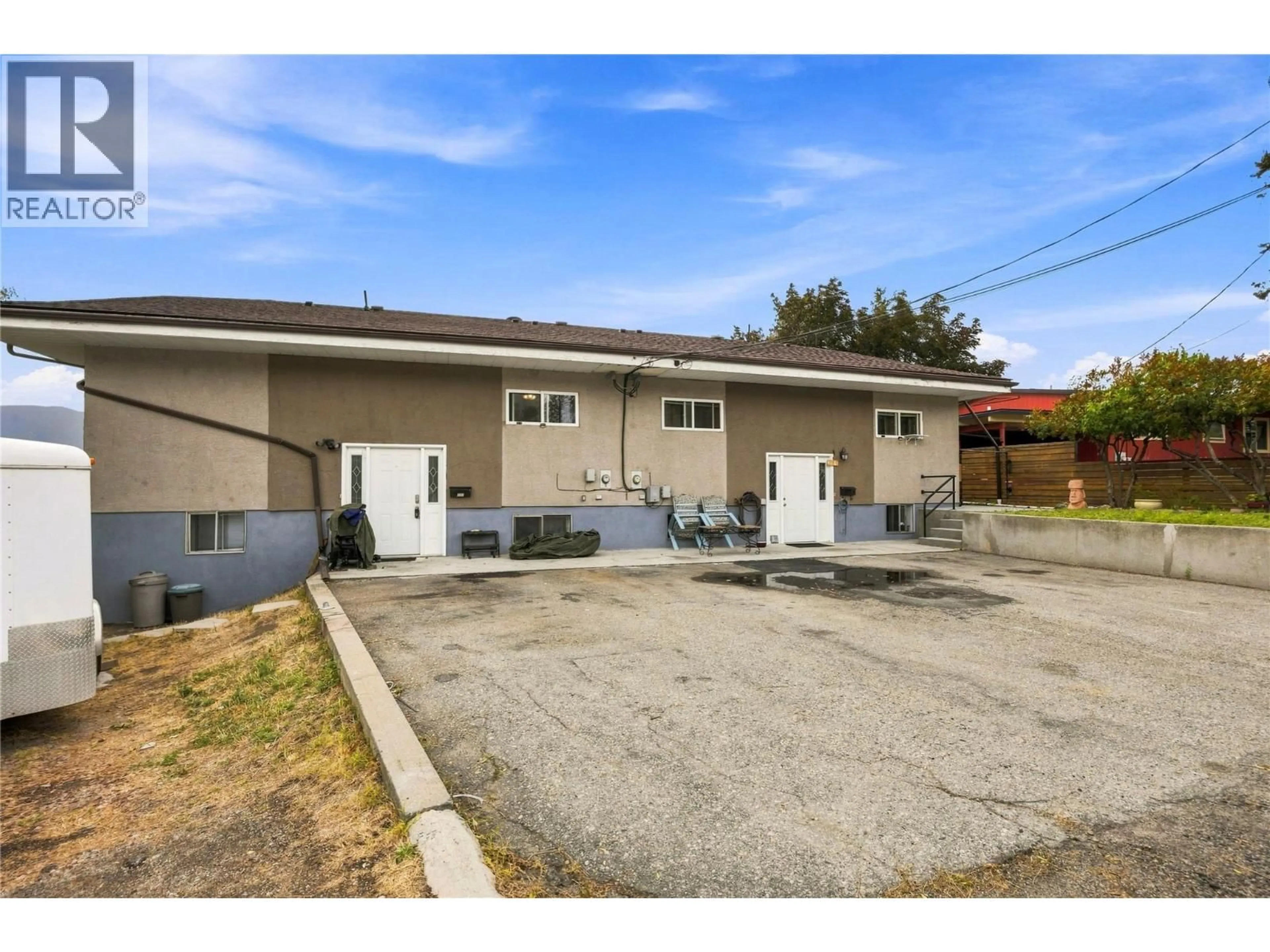 A pic from outside/outdoor area/front of a property/back of a property/a pic from drone, street for 355 & 357 GWYER STREET, Penticton British Columbia V2A1R2