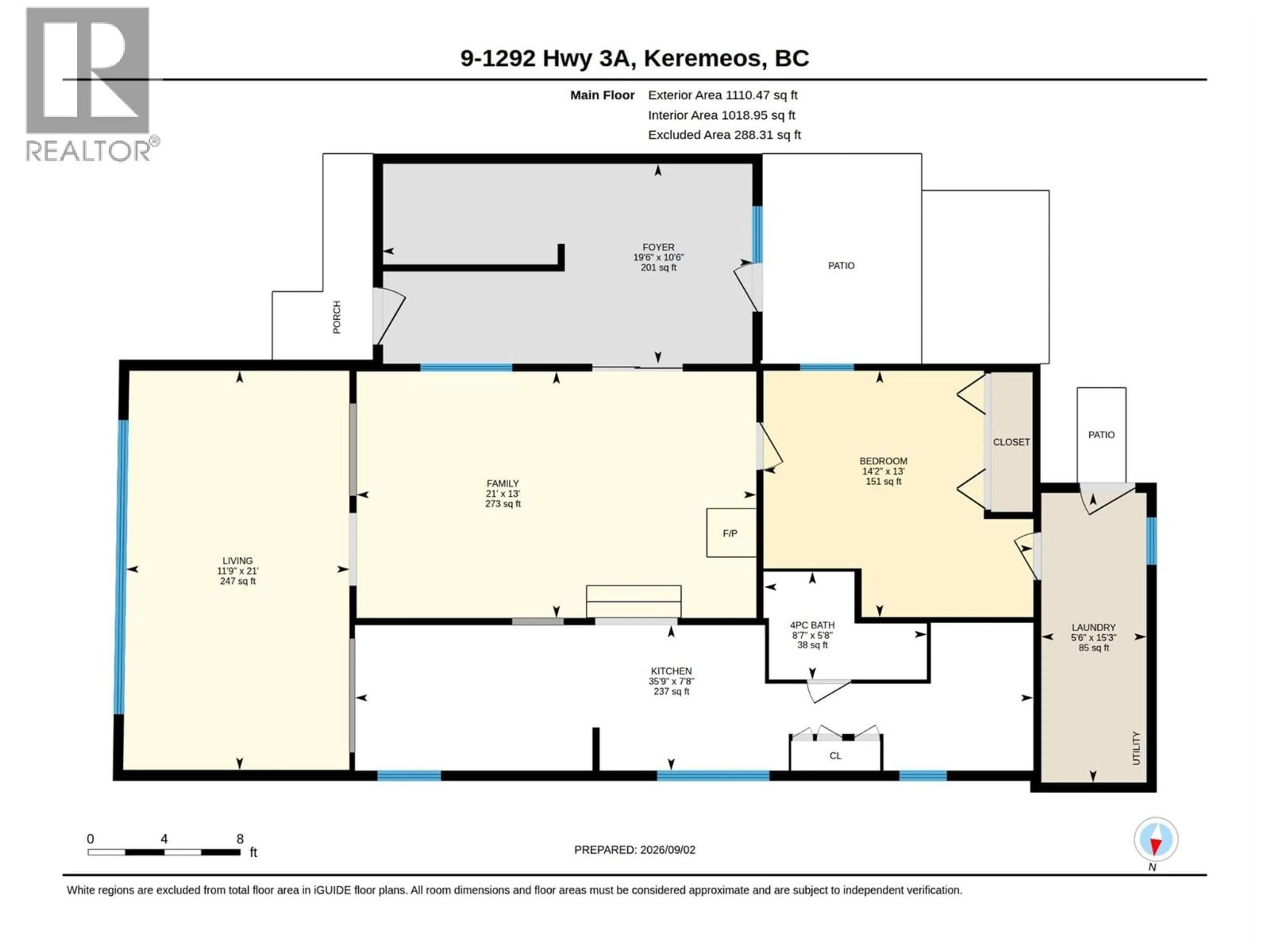 Floor plan for 9 - 1292 HIGHWAY 3A OTHER, Keremeos British Columbia V0X1N4