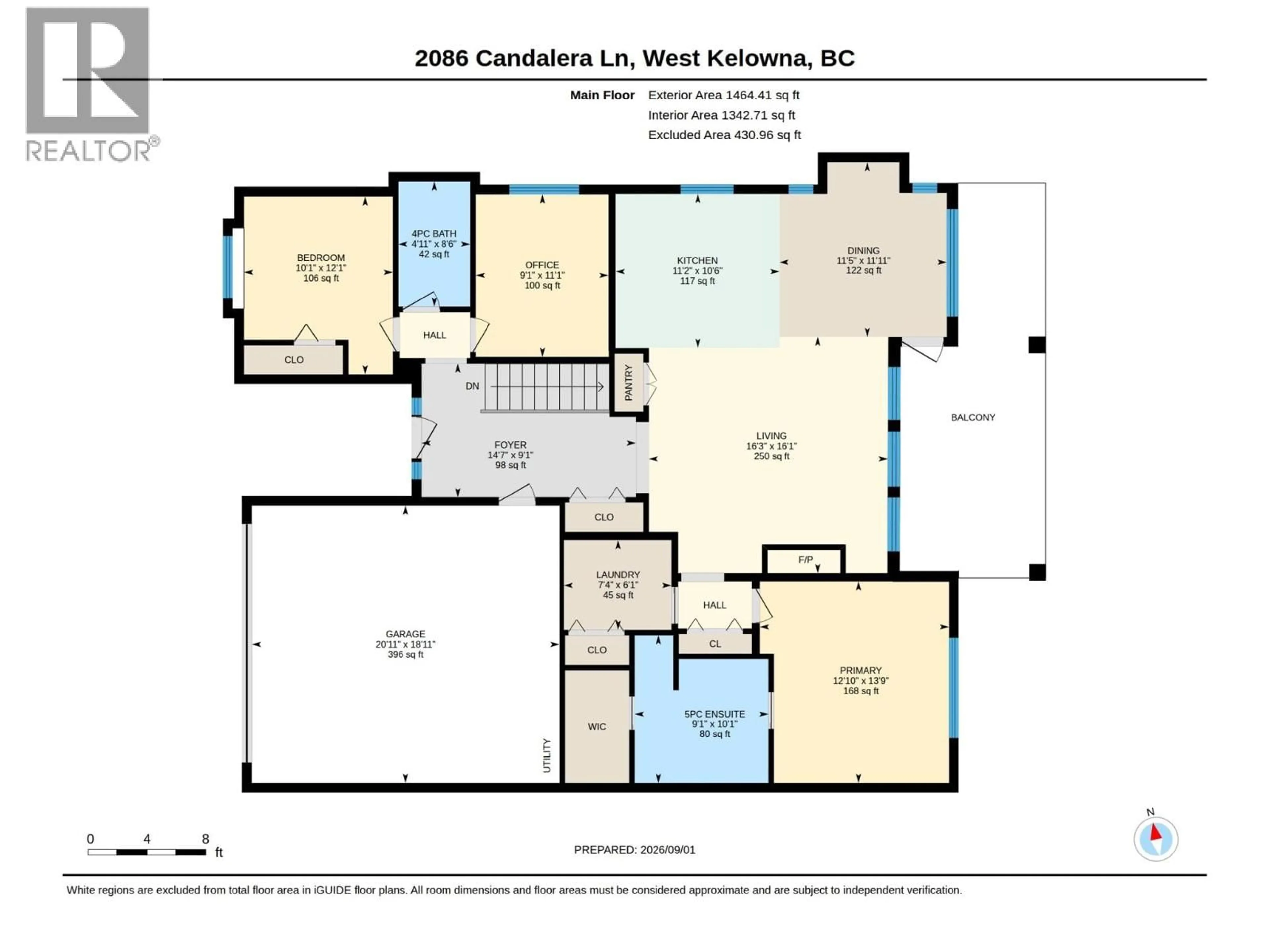 Floor plan for 2086 CANDALERA LANE, West Kelowna British Columbia V4T3K2