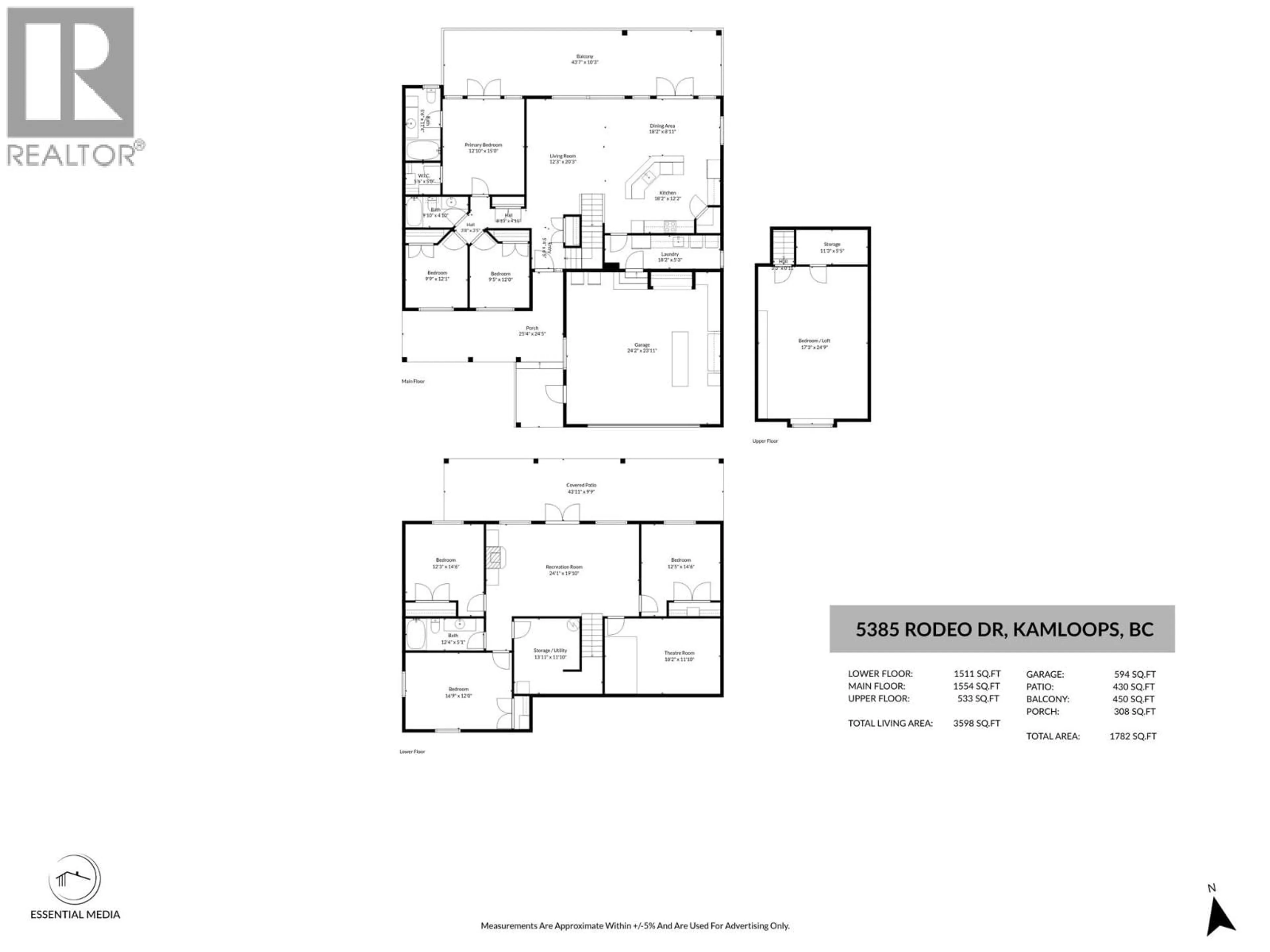 Floor plan for 5385 RODEO DRIVE, Kamloops British Columbia V1S2A3