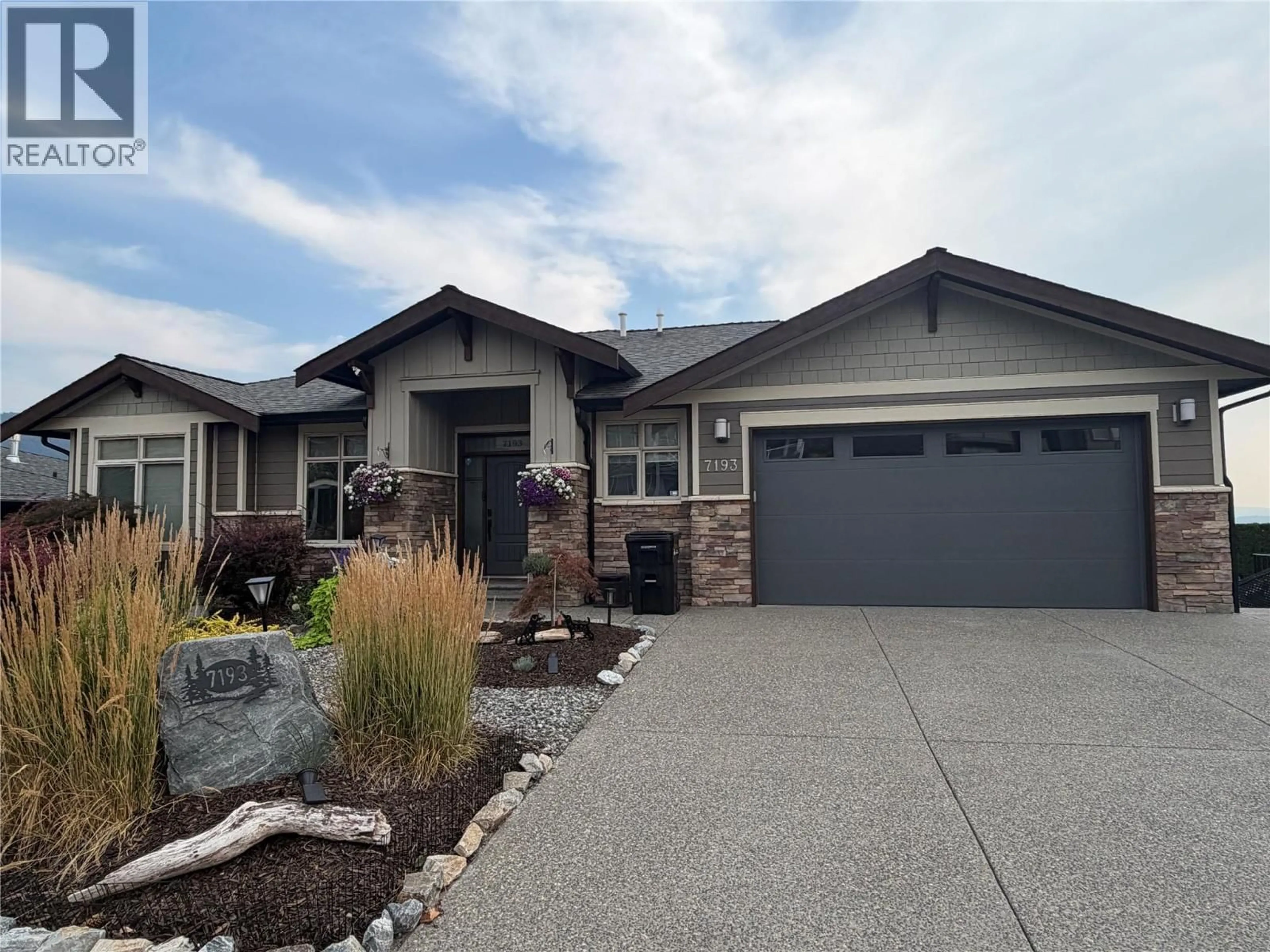 Home with vinyl exterior material, street for 7193 APEX DRIVE, Vernon British Columbia V1B4E4