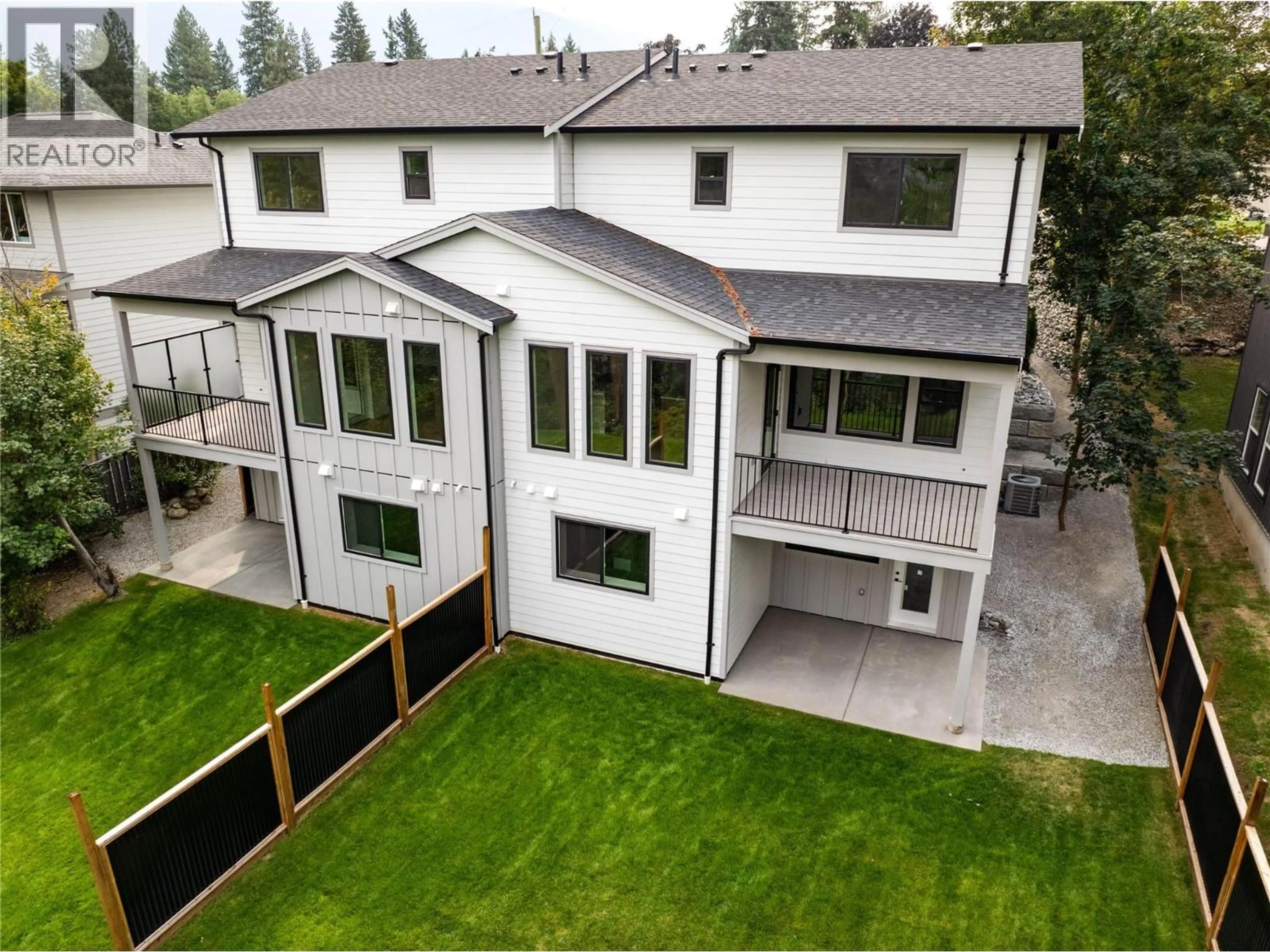 A pic from outside/outdoor area/front of a property/back of a property/a pic from drone, mountain view for 102 - 3630 SAGE AVENUE, Armstrong British Columbia V4y0J2