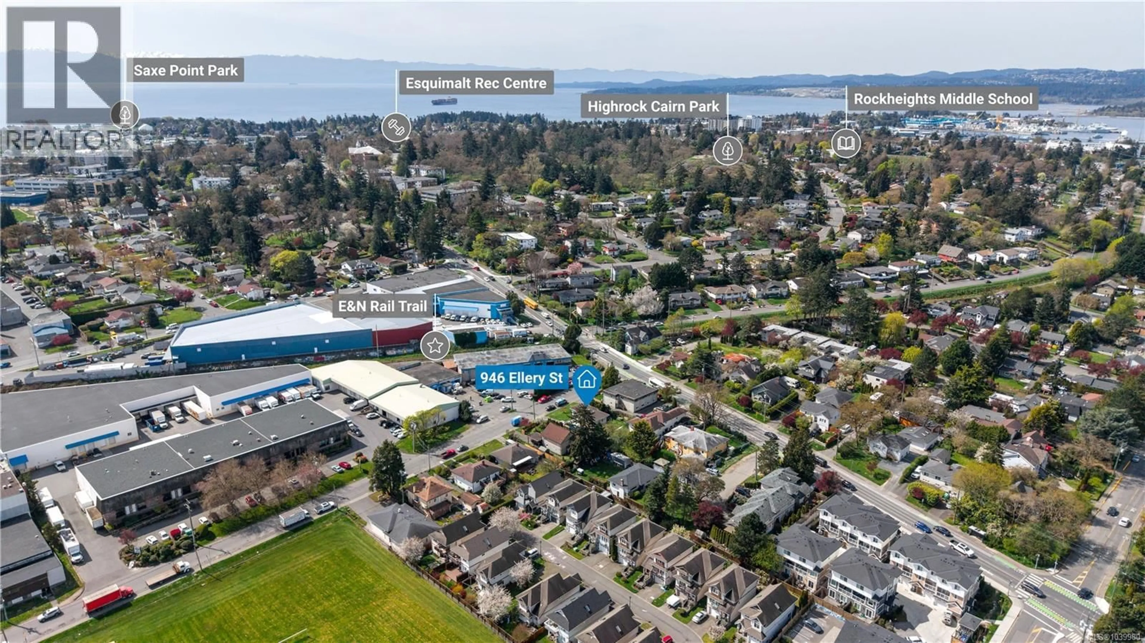 A pic from outside/outdoor area/front of a property/back of a property/a pic from drone, street for 946/948 ELLERY STREET, Esquimalt British Columbia V9A4S1