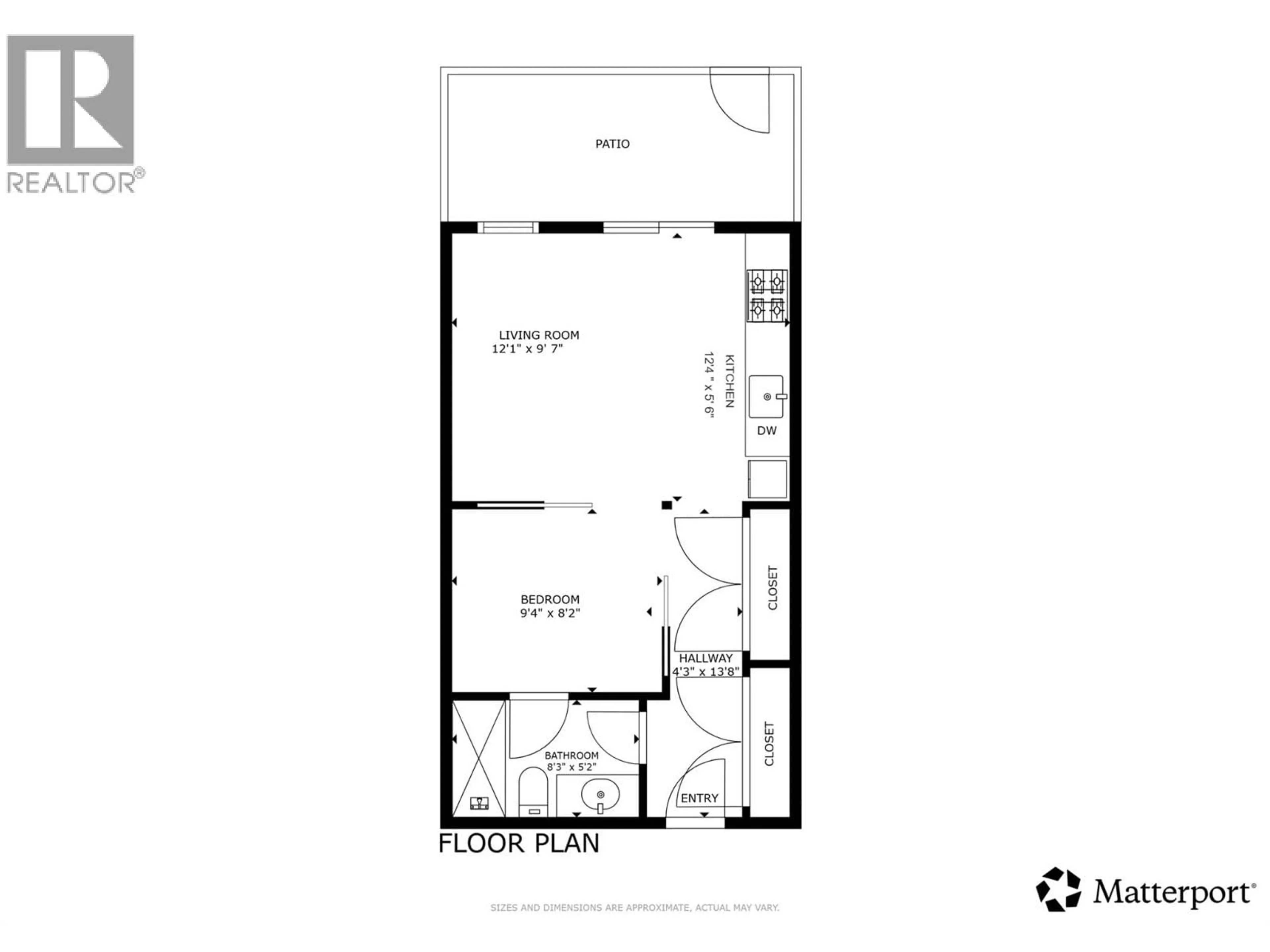 Floor plan for 211 - 620 CORONATION AVENUE, Kelowna British Columbia V1Y0N8