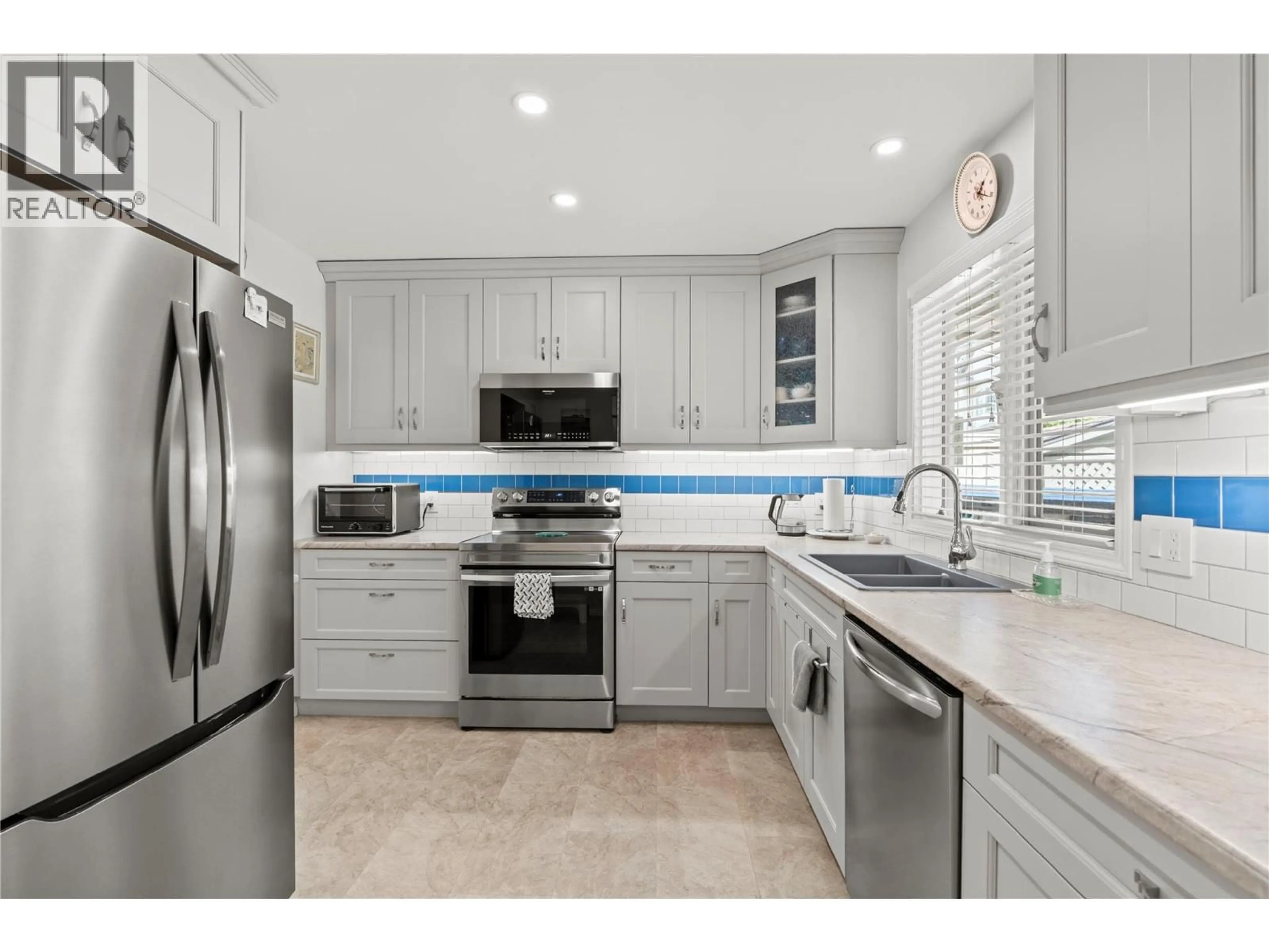 Contemporary kitchen, ceramic/tile floor for 17 - 3850 ARGYLE AVENUE, Vernon British Columbia V1T8K9