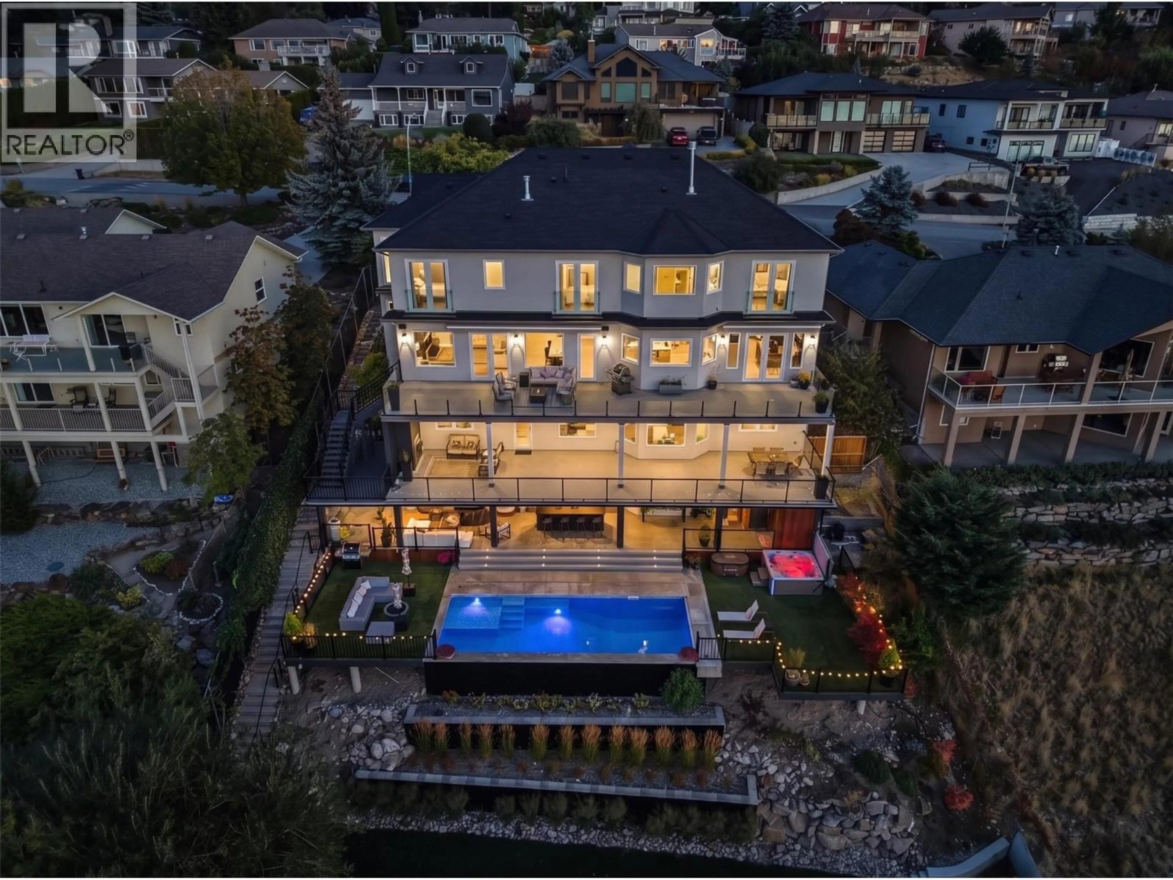 A pic from outside/outdoor area/front of a property/back of a property/a pic from drone, unknown for 408 OKAVIEW ROAD, Kelowna British Columbia V1W4K2