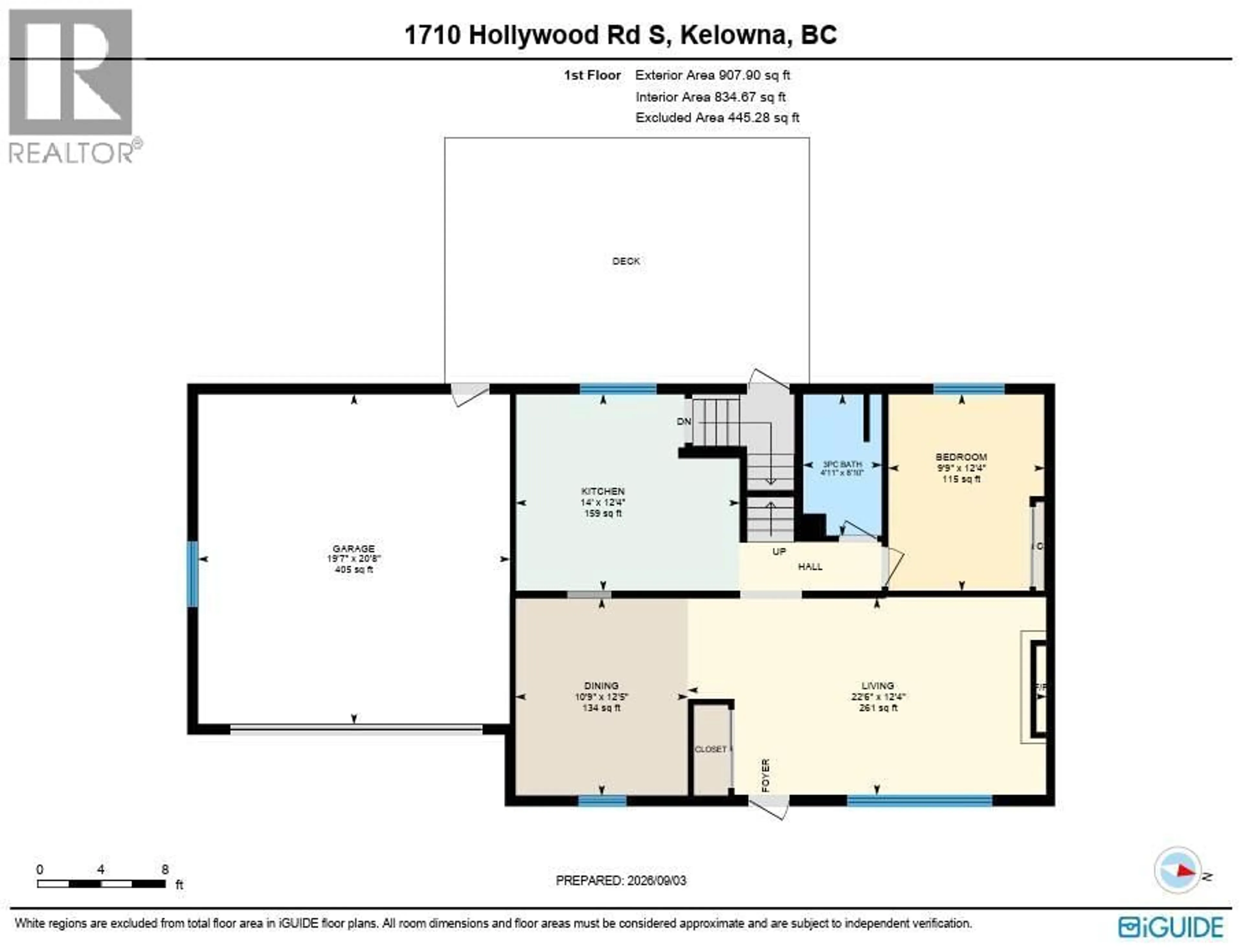 Floor plan for 1710 HOLLYWOOD ROAD SOUTH, Kelowna British Columbia V1X4P3