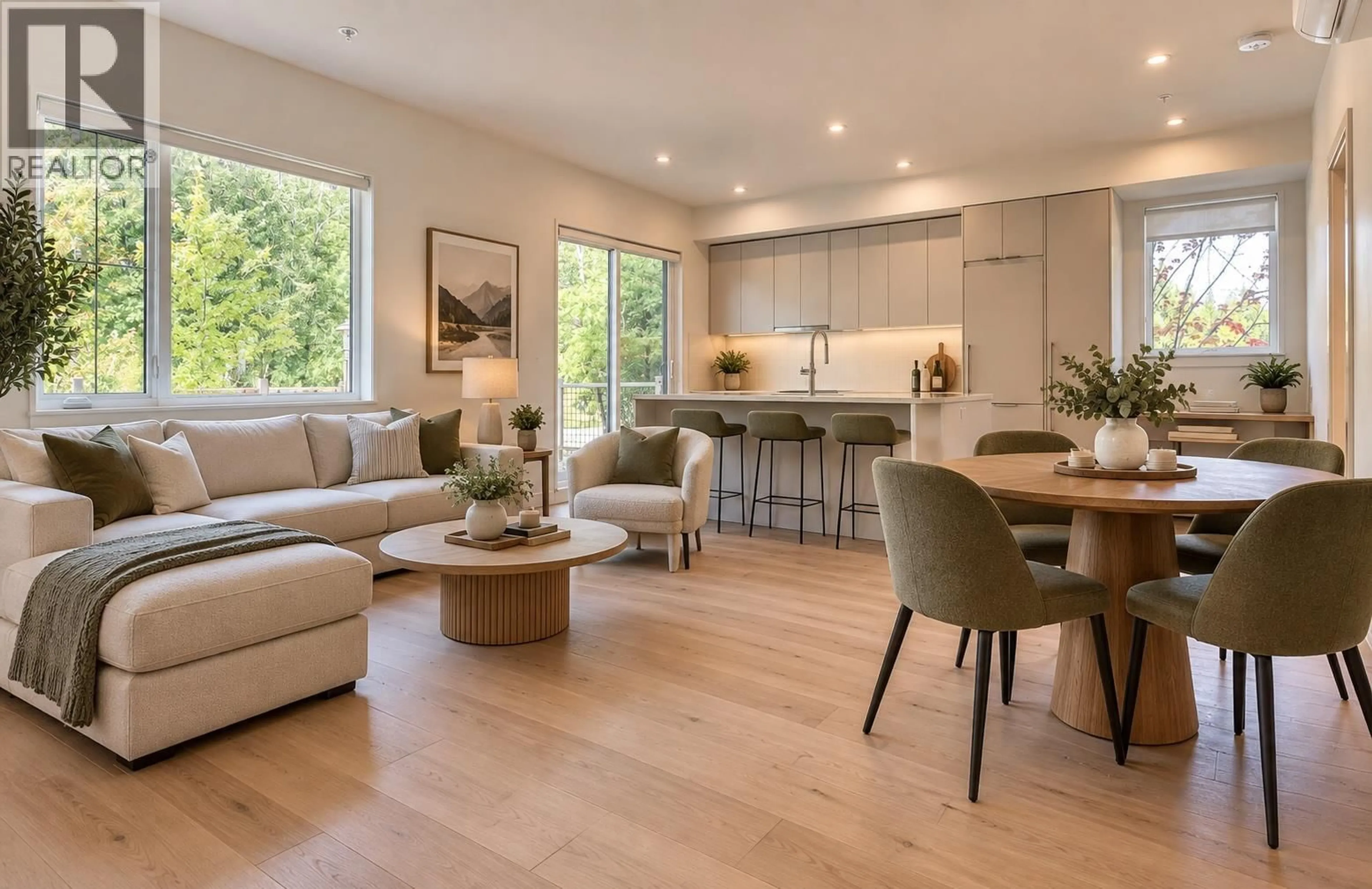 Living room with furniture, wood/laminate floor for 111 - 4280 RED MOUNTAIN ROAD, Rossland British Columbia V0G1Y0