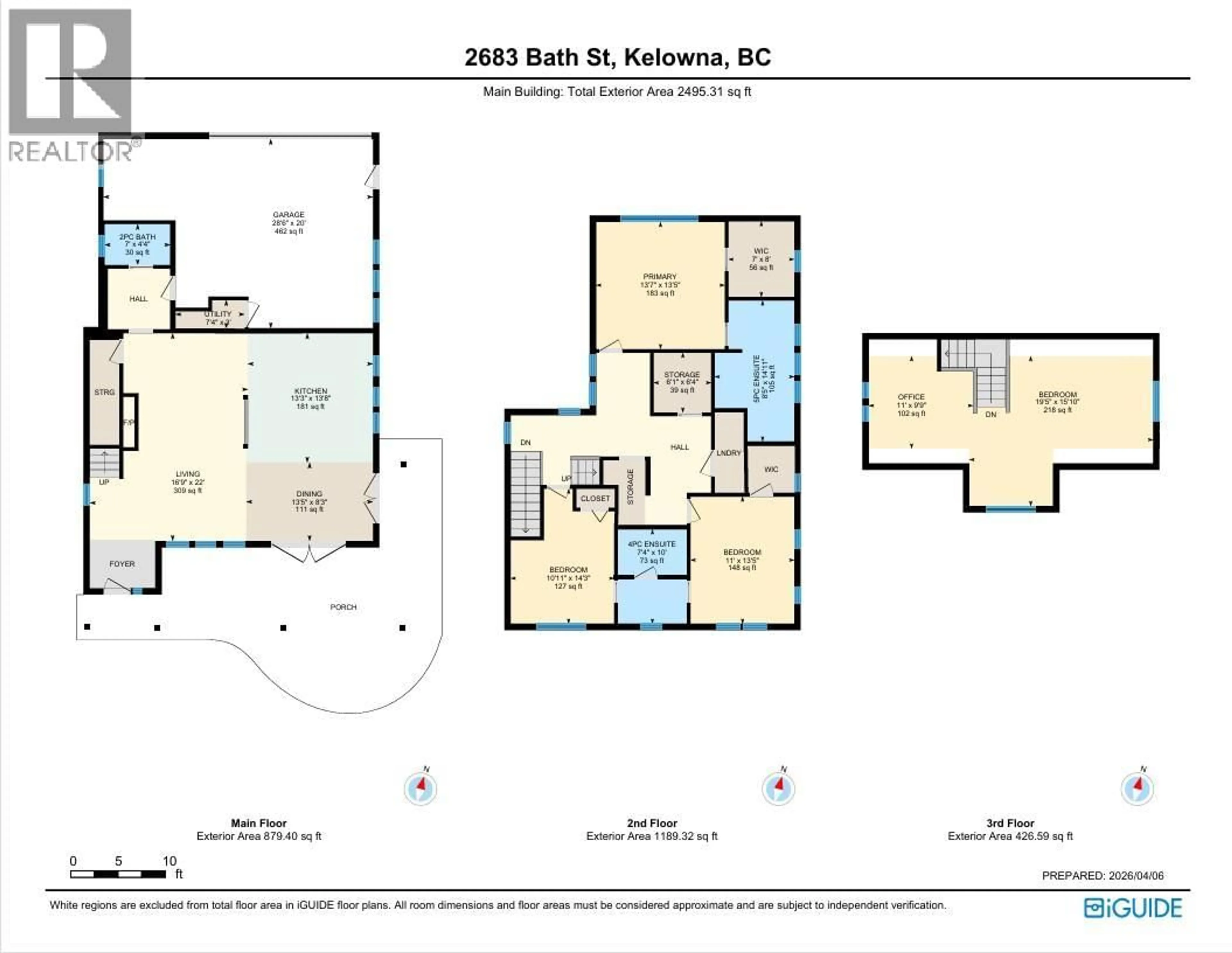 Floor plan for 2683 BATH STREET, Kelowna British Columbia V1Y1M2