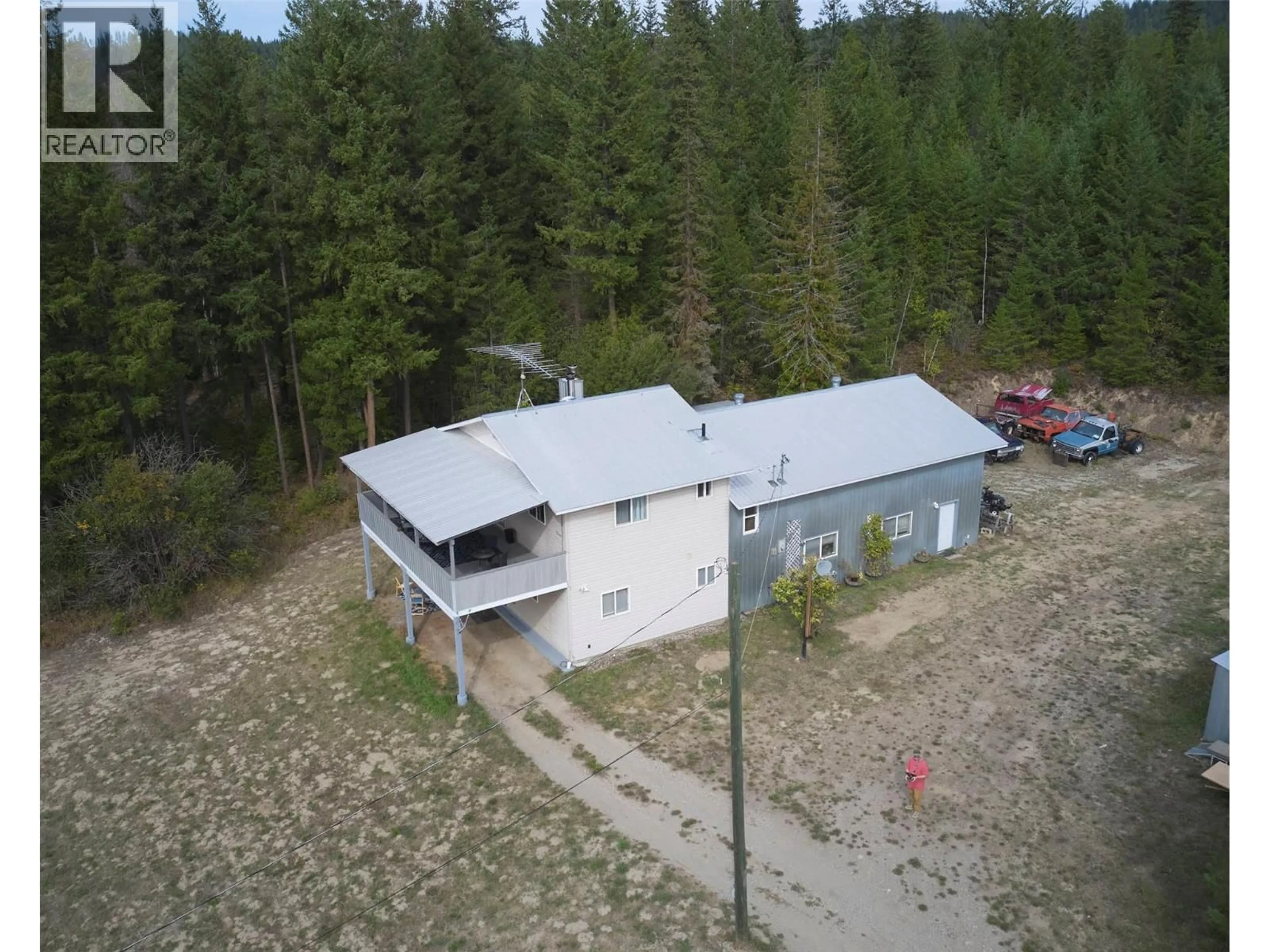 A pic from outside/outdoor area/front of a property/back of a property/a pic from drone, building for 1311 MALLORY ROAD, Enderby British Columbia V4Y4H7
