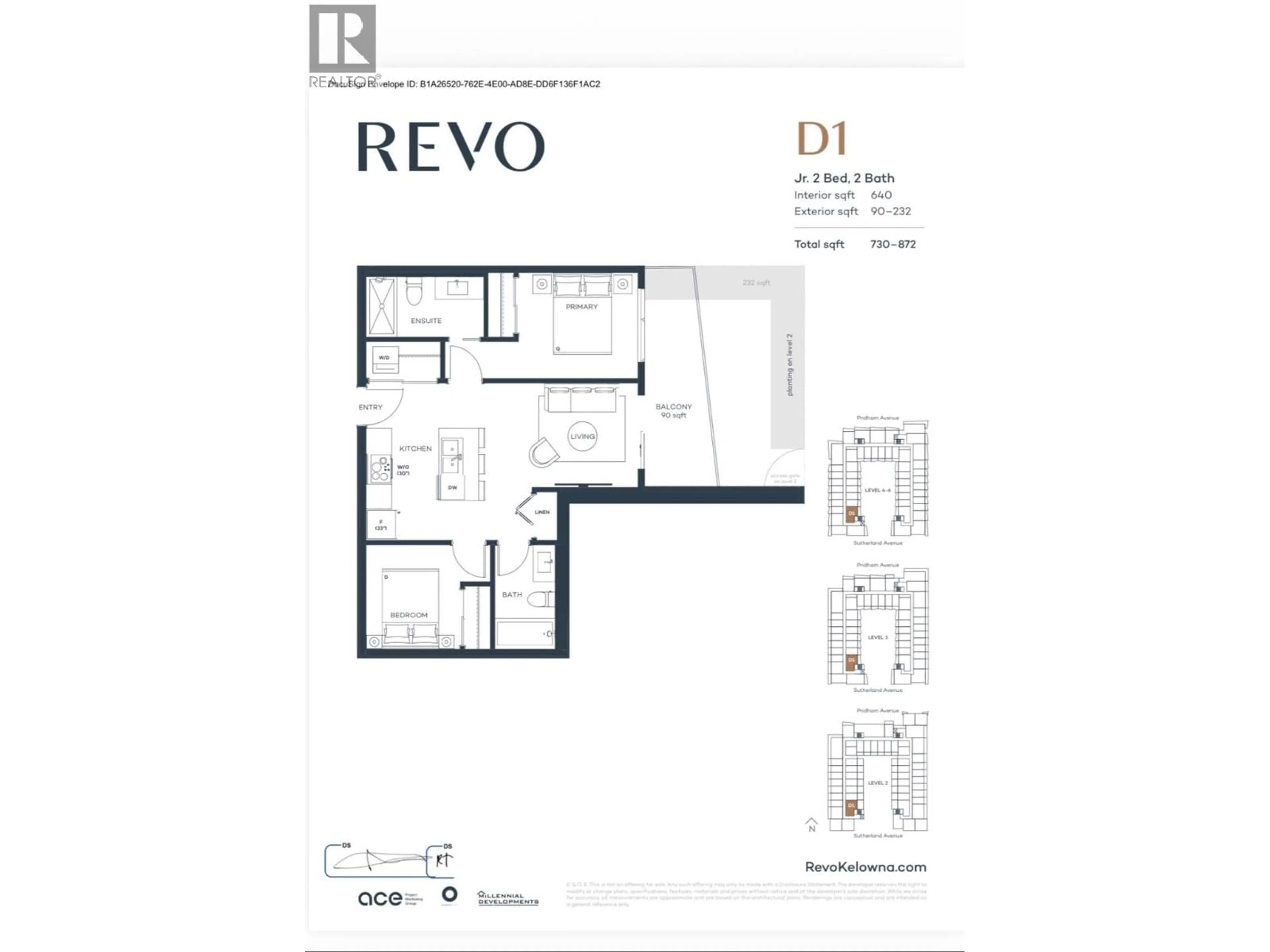 Floor plan for 404 - 1281 PRIDHAM AVENUE, Kelowna British Columbia V1Y6B3