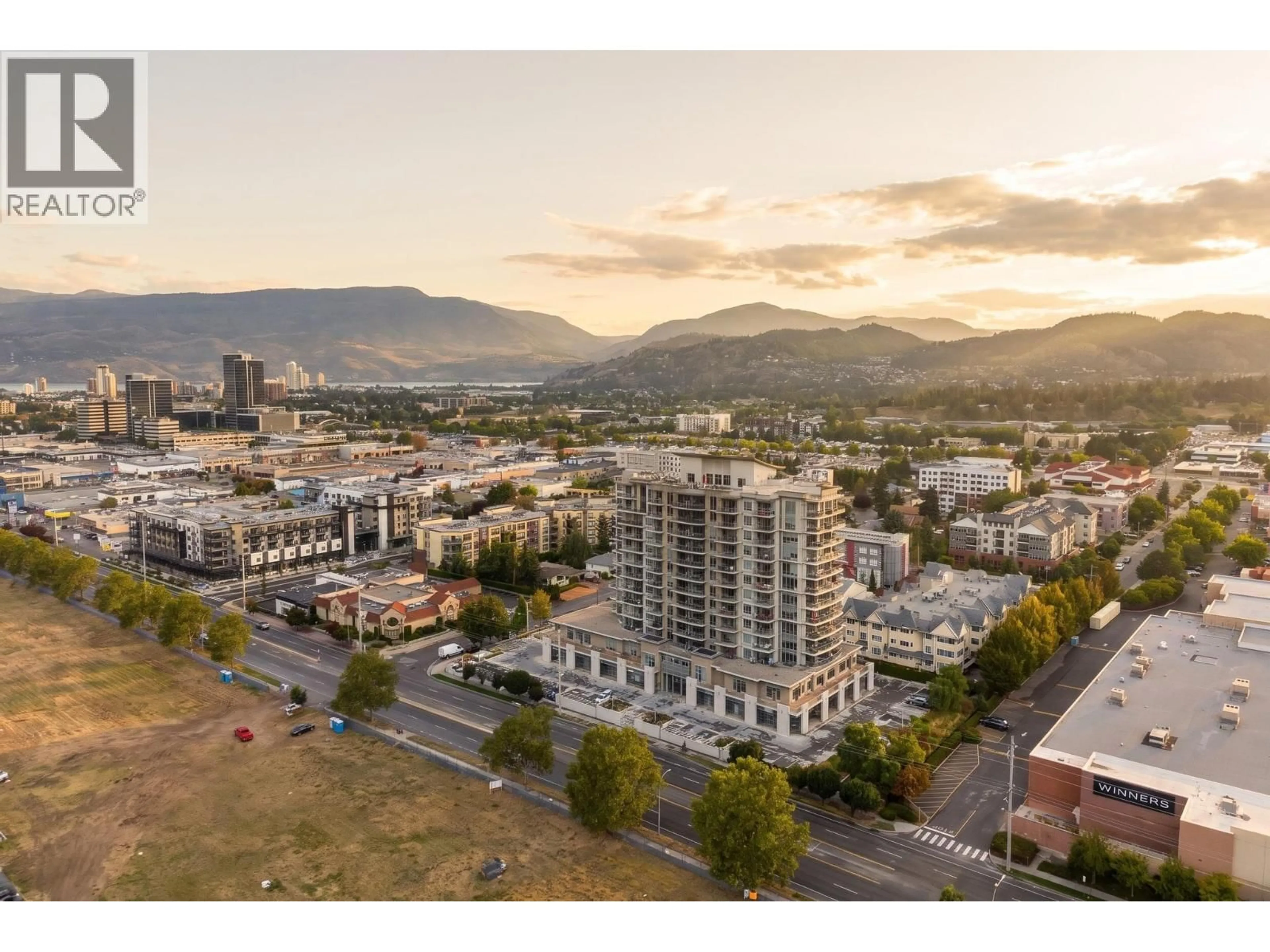 A pic from outside/outdoor area/front of a property/back of a property/a pic from drone, mountain view for 1003 - 2040 SPRINGFIELD ROAD, Kelowna British Columbia V1Y9N7