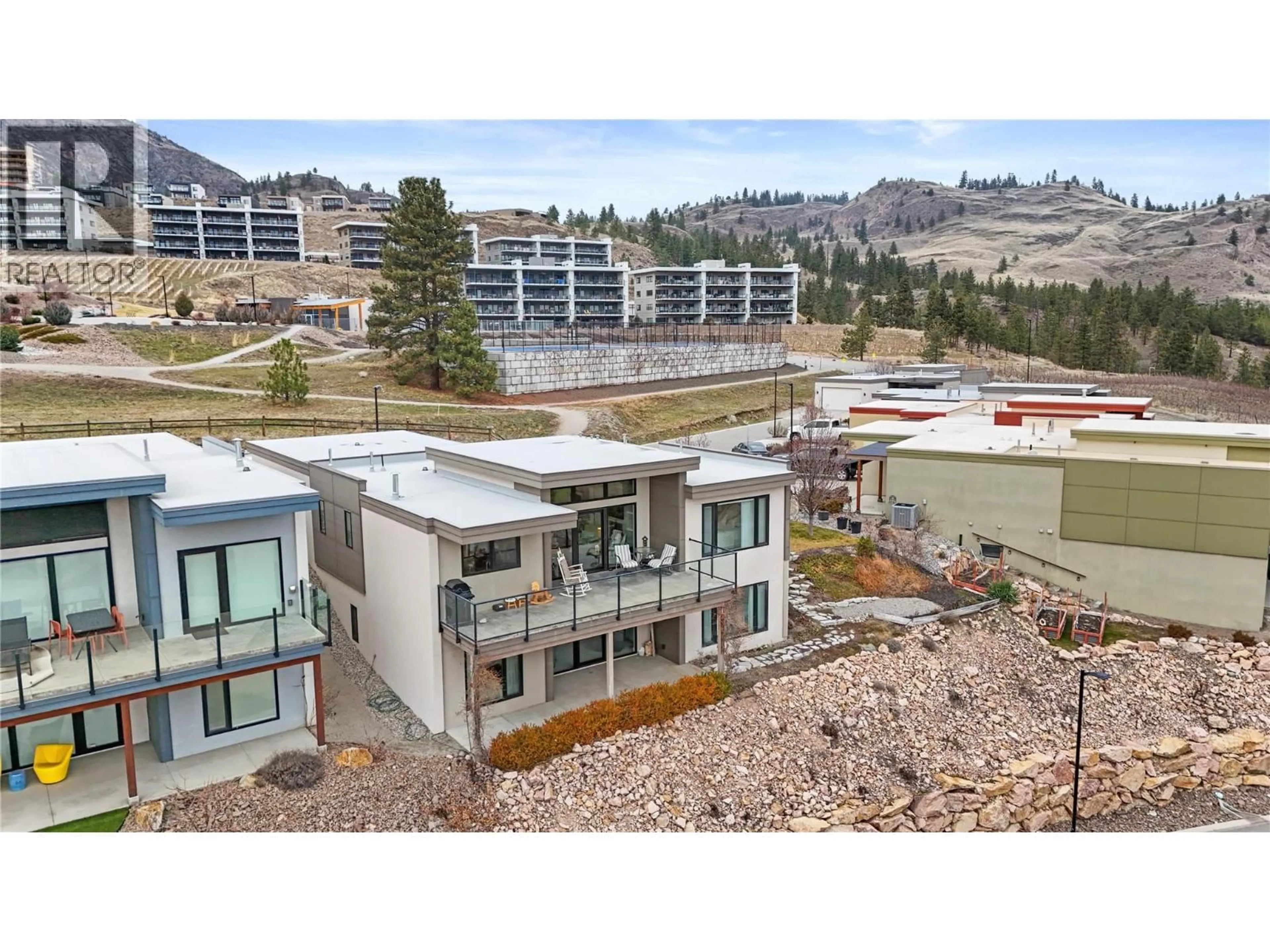 A pic from outside/outdoor area/front of a property/back of a property/a pic from drone, mountain view for 143 VIEW LANE, Penticton British Columbia V2A0A6