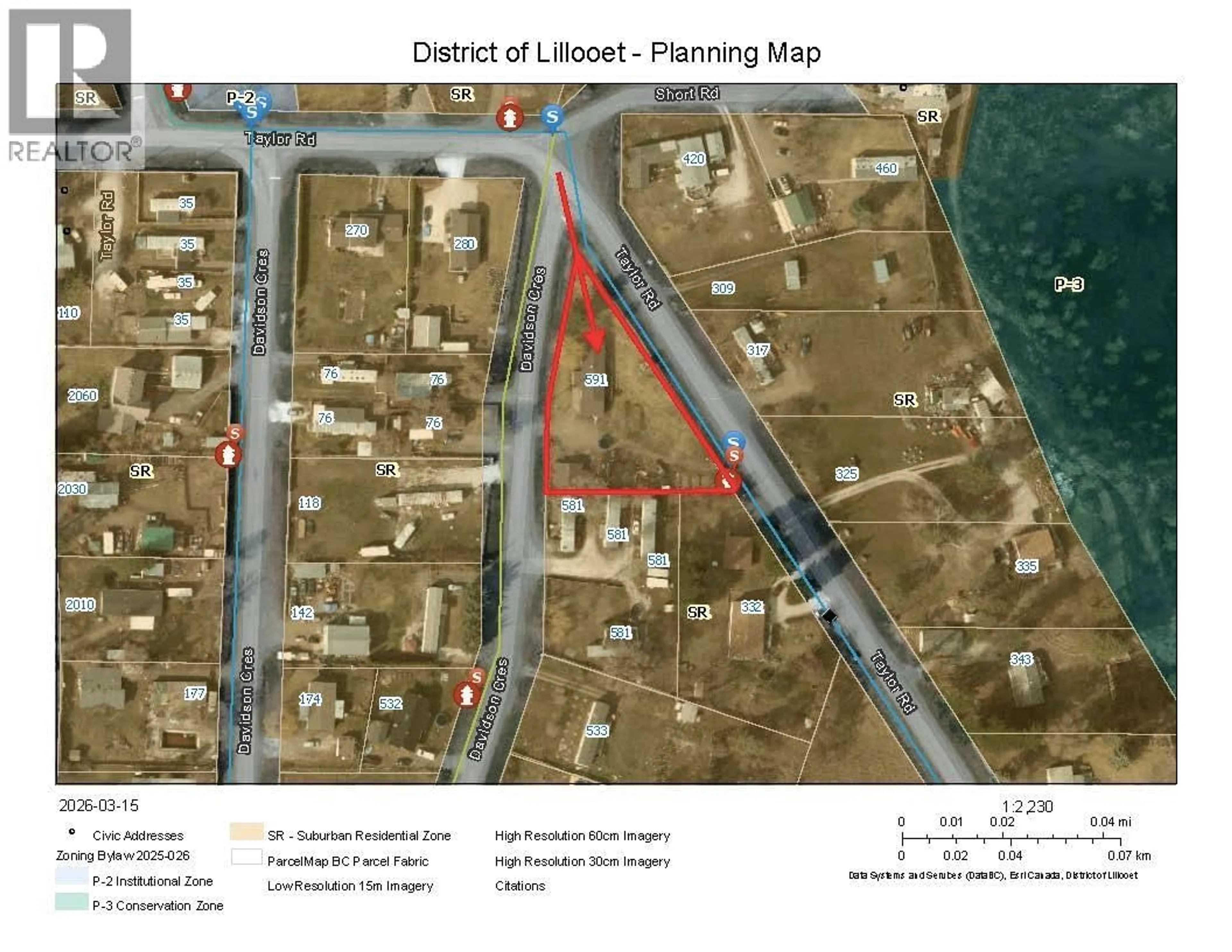 Picture of a map for 591 DAVIDSON CRESCENT, Lillooet British Columbia V0K1V0