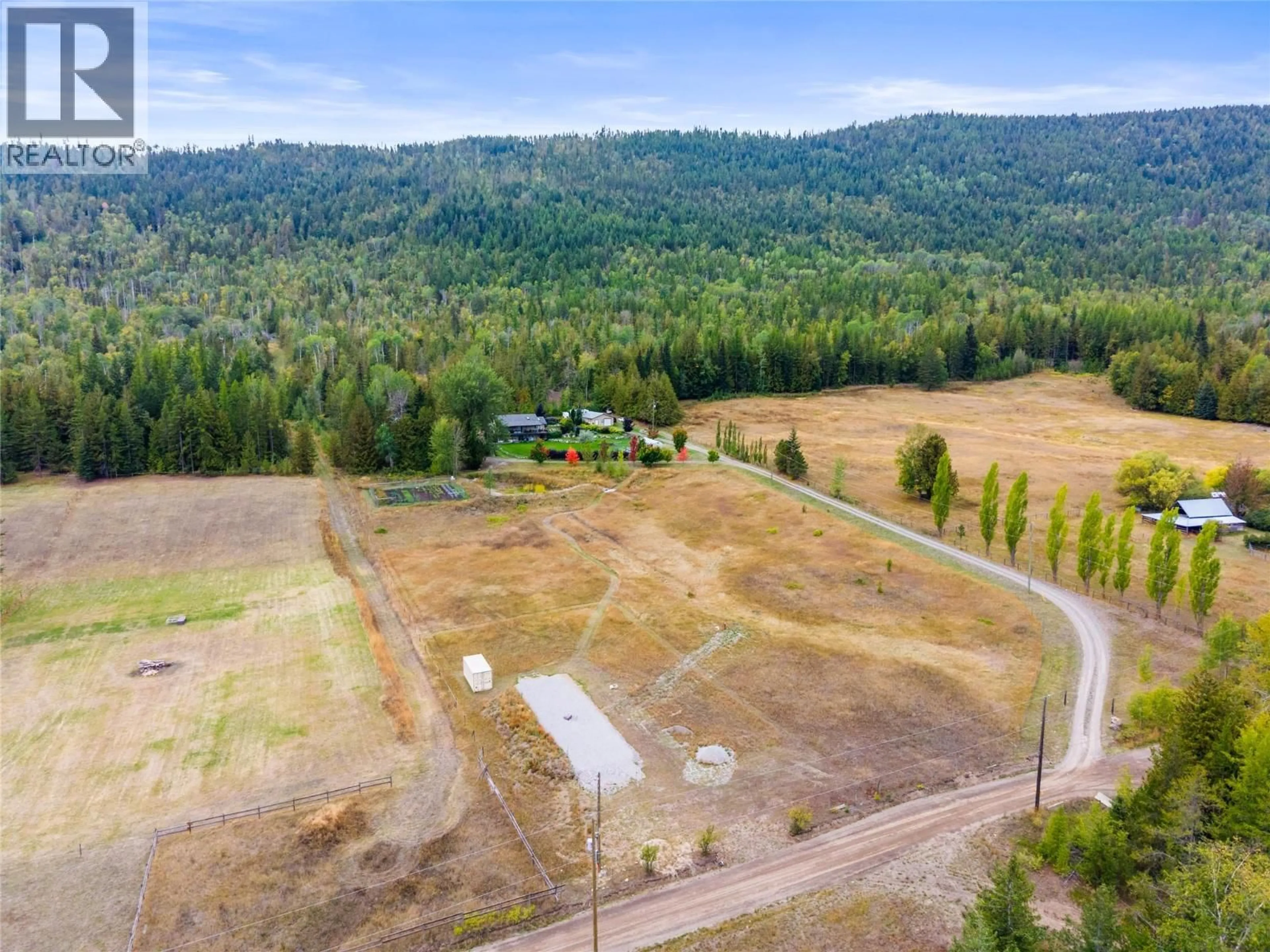 A pic from outside/outdoor area/front of a property/back of a property/a pic from drone, unknown for 5089A CEDAR HILL ROAD, Falkland British Columbia V0E1W0