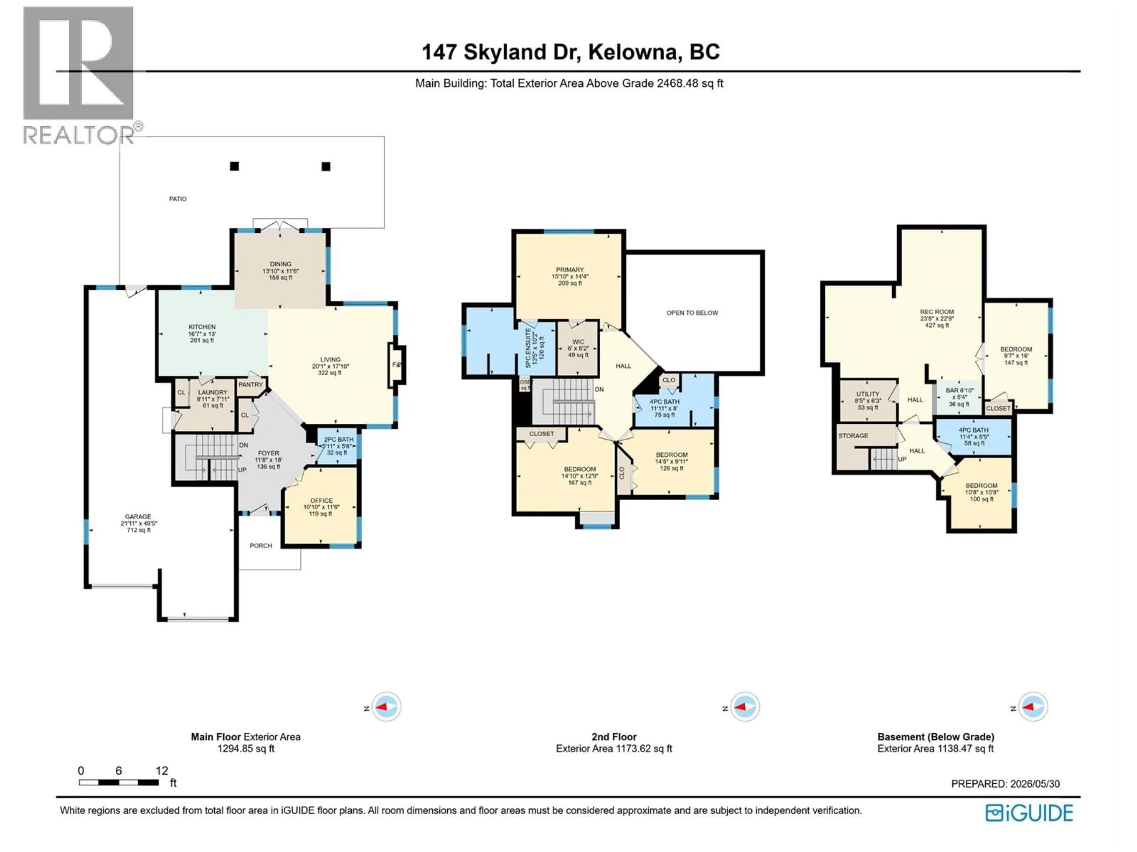 Floor plan for 147 SKYLAND DRIVE, Kelowna British Columbia V1V3A2