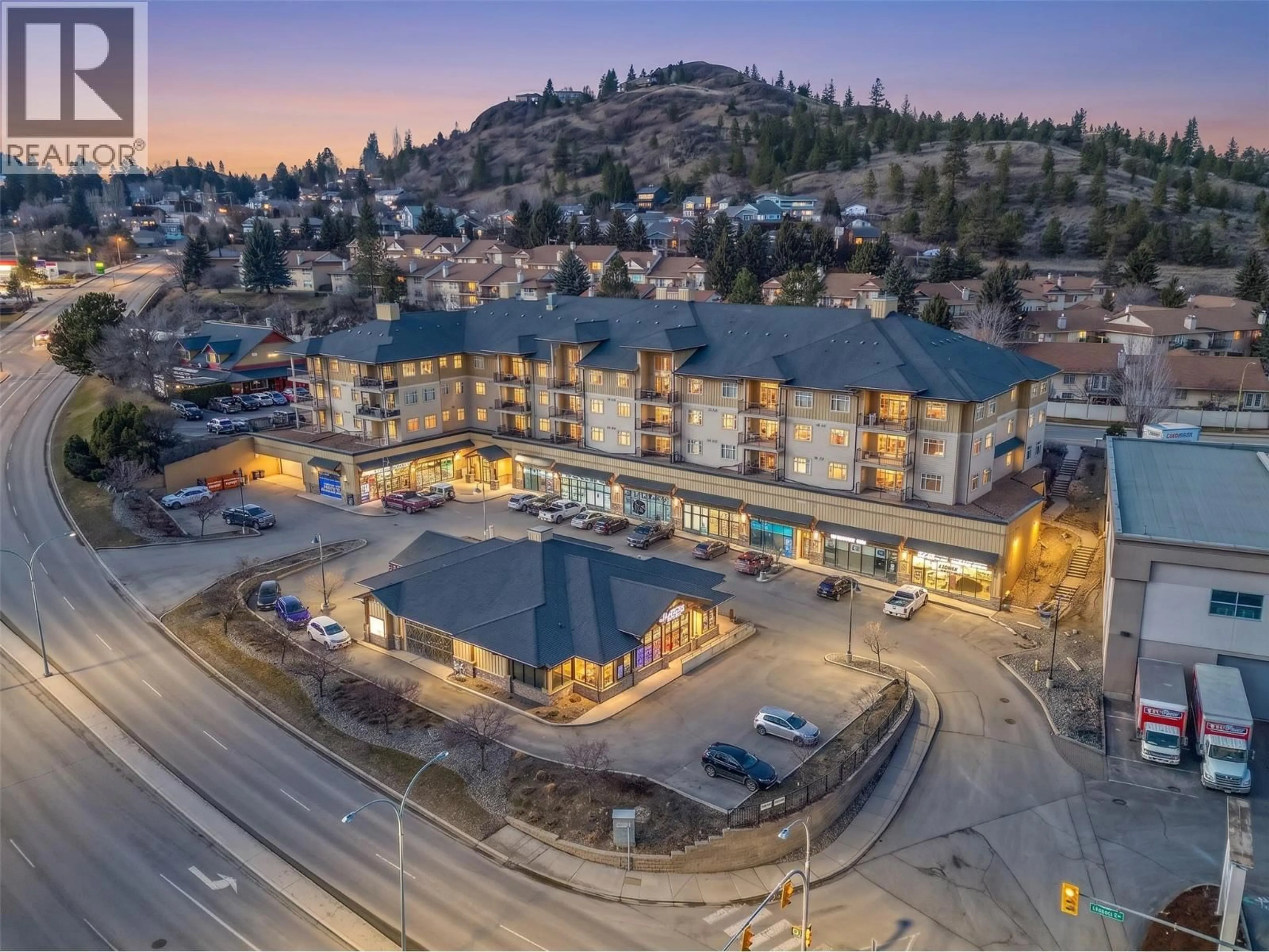A pic from outside/outdoor area/front of a property/back of a property/a pic from drone, mountain view for 305 - 1390 HILLSIDE DRIVE, Kamloops British Columbia V2E0A6