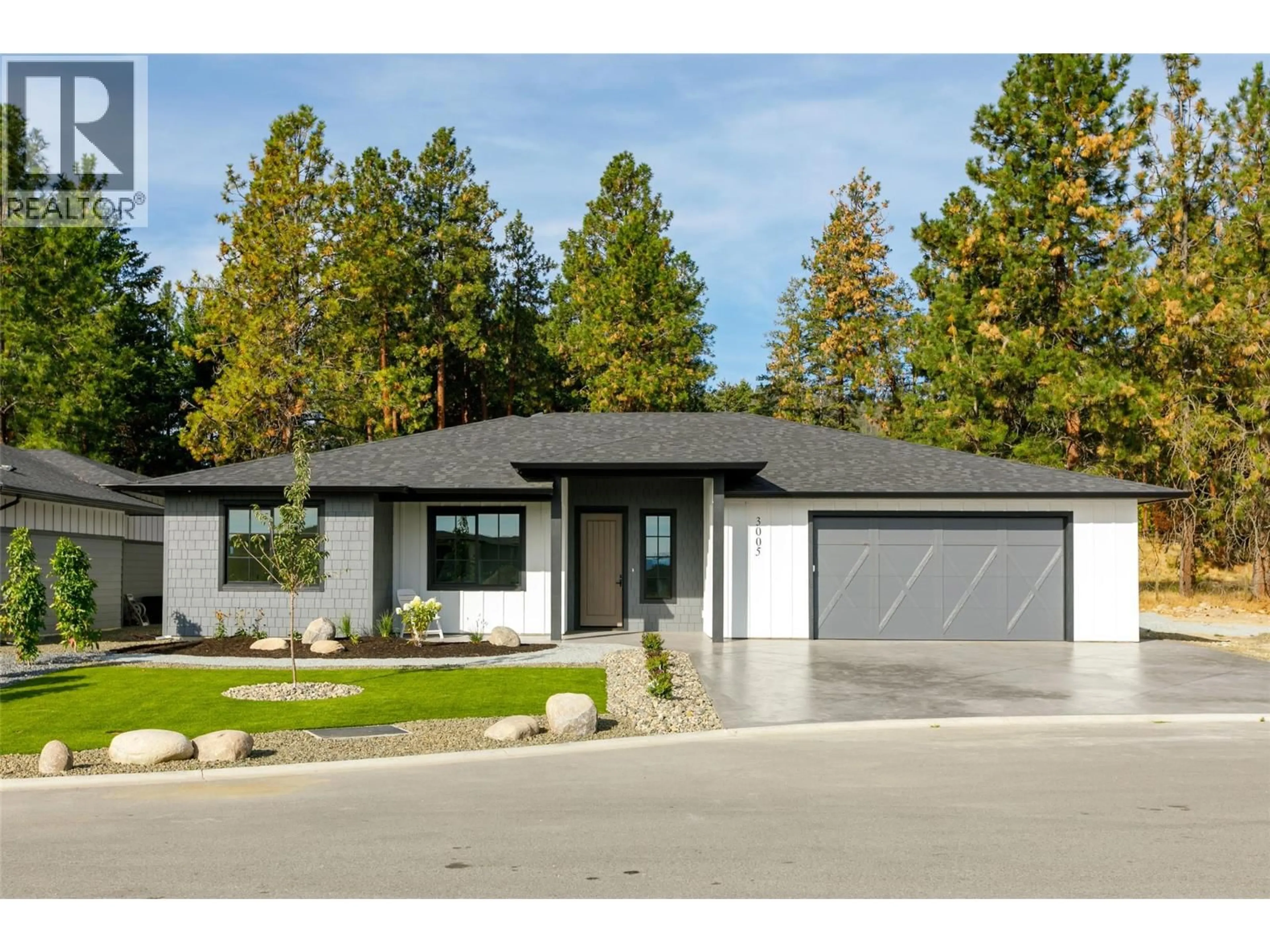 Home with vinyl exterior material, street for 3005 SCENIC RIDGE DRIVE, West Kelowna British Columbia V4T0H2