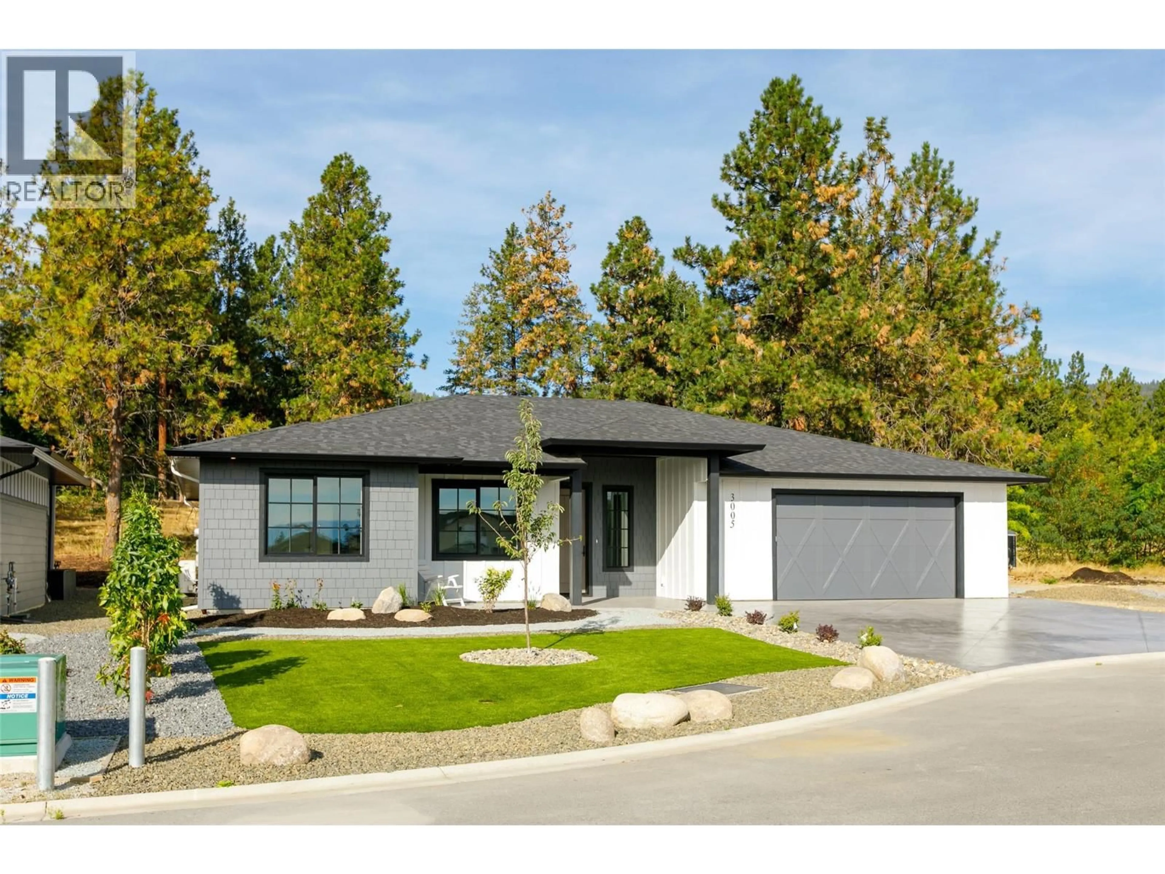 Home with vinyl exterior material, street for 3005 SCENIC RIDGE DRIVE, West Kelowna British Columbia V4T0H2