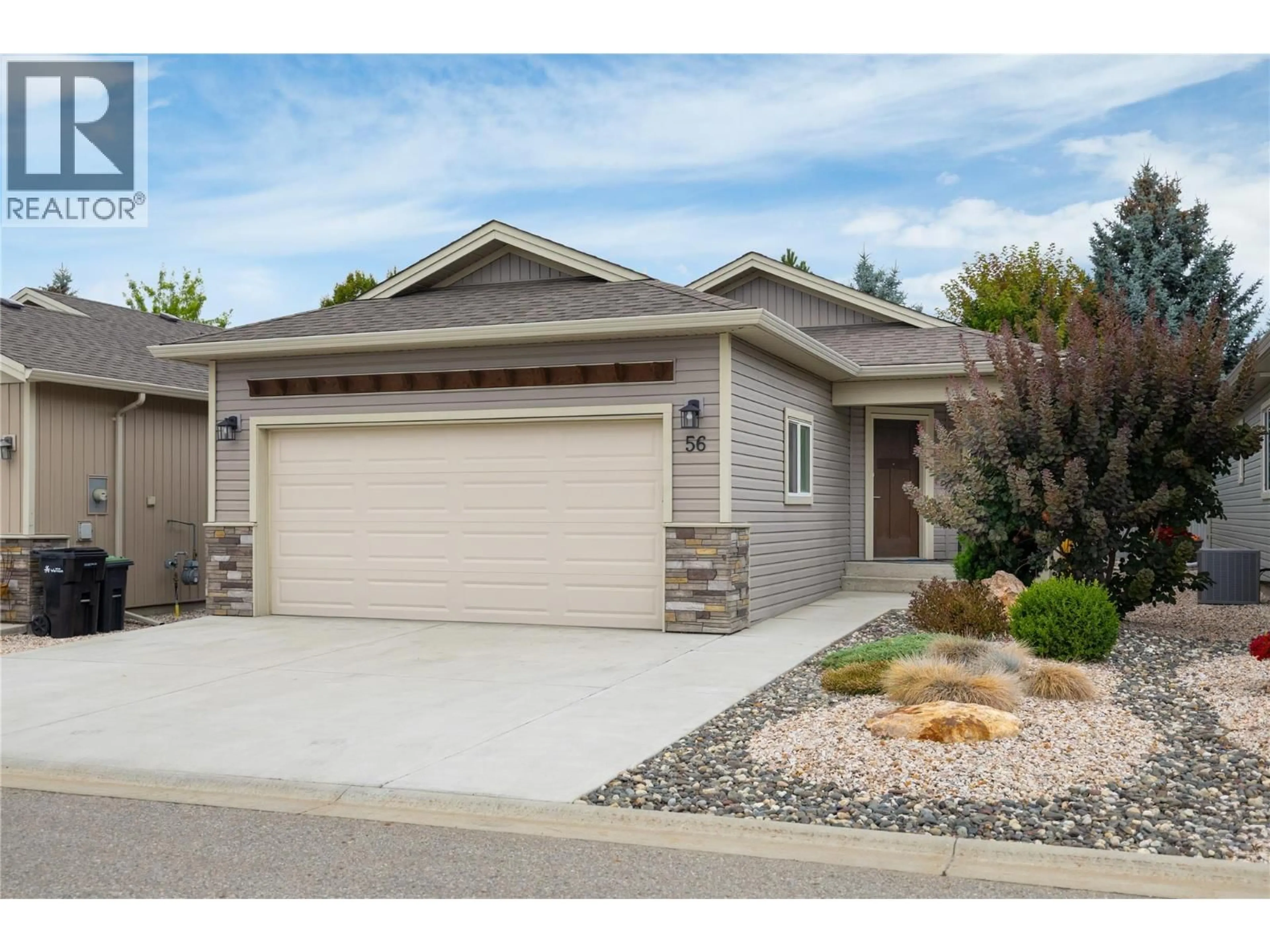 Home with vinyl exterior material, street for 56 - 2100 55 AVENUE, Vernon British Columbia V1T9Y6