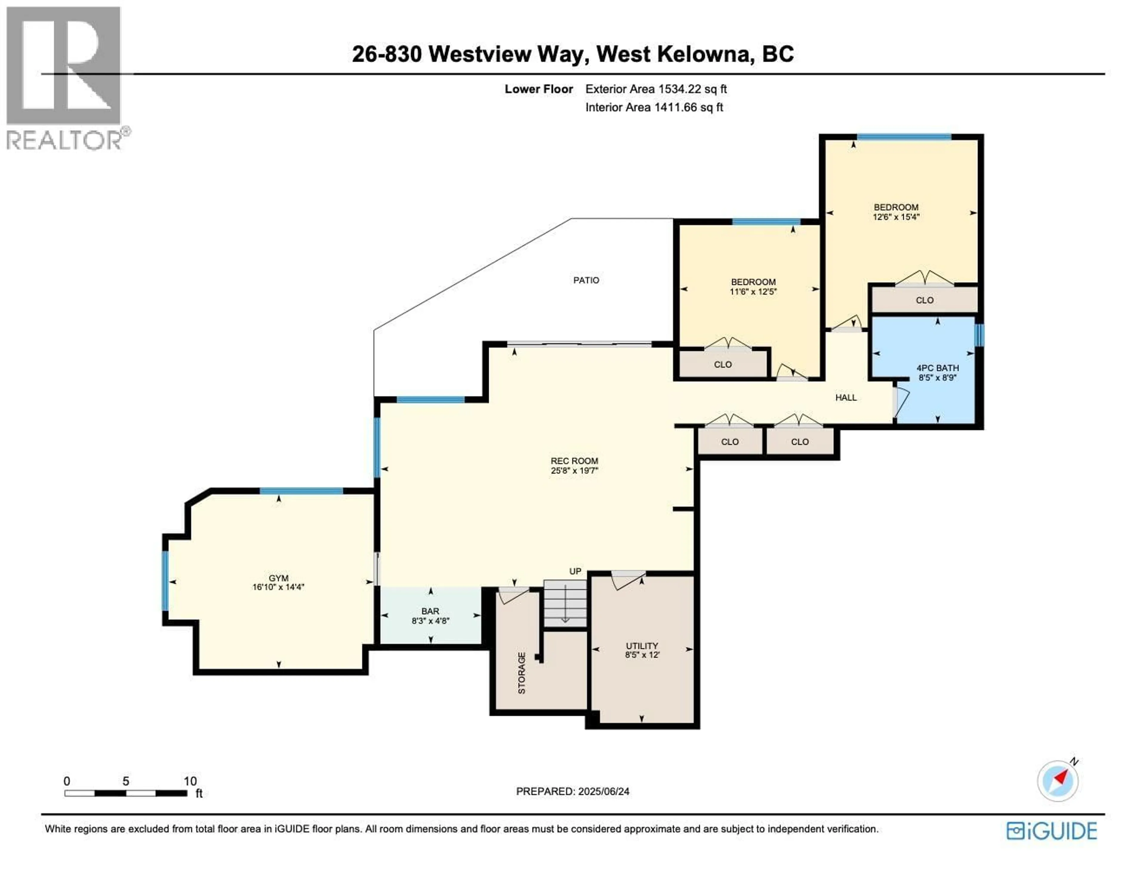 Floor plan for 26 - 830 WESTVIEW WAY, West Kelowna British Columbia V1Z0A5