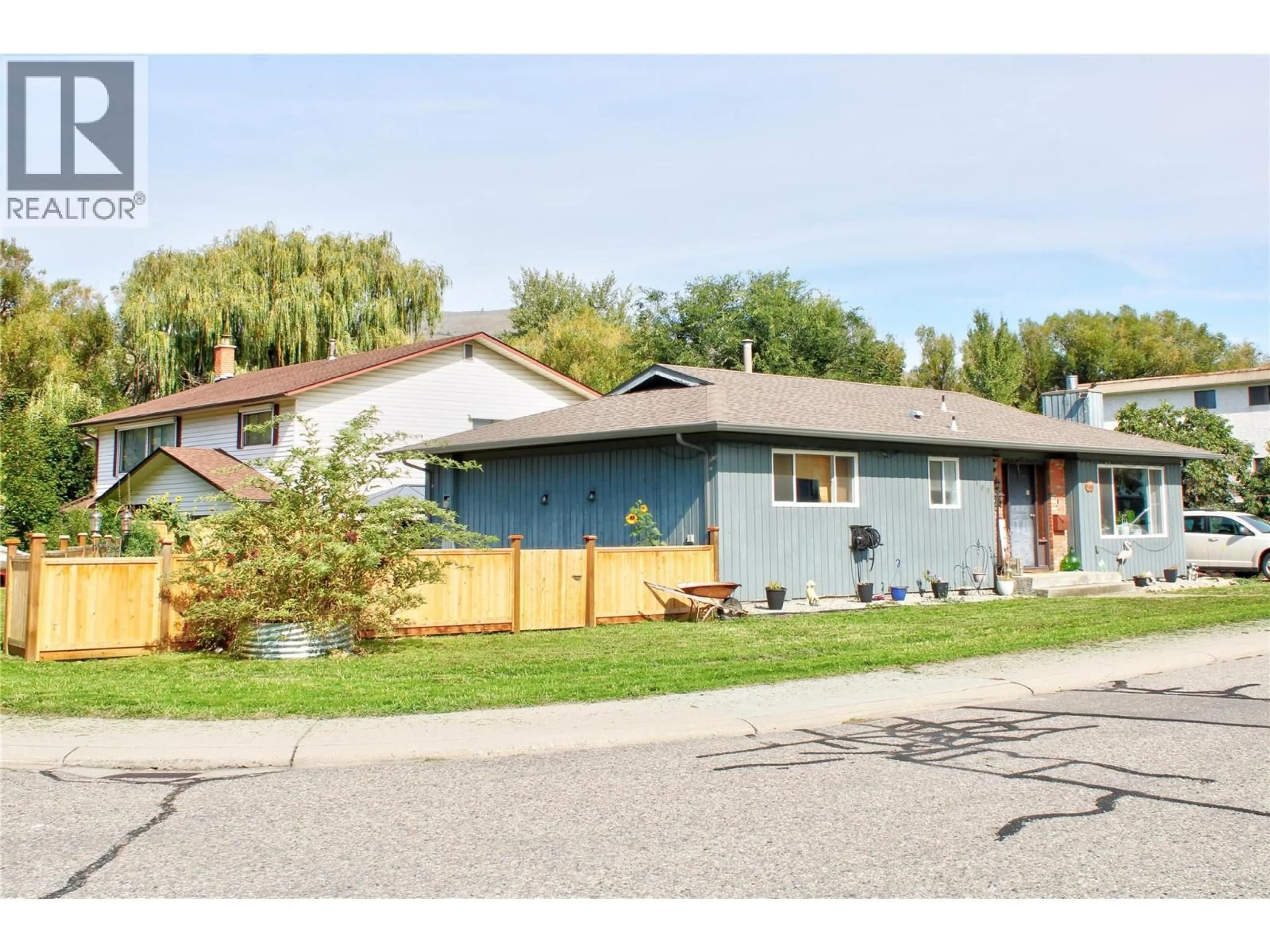 Home with vinyl exterior material, street for 5500 WILLOW DRIVE, Vernon British Columbia V1T7R3