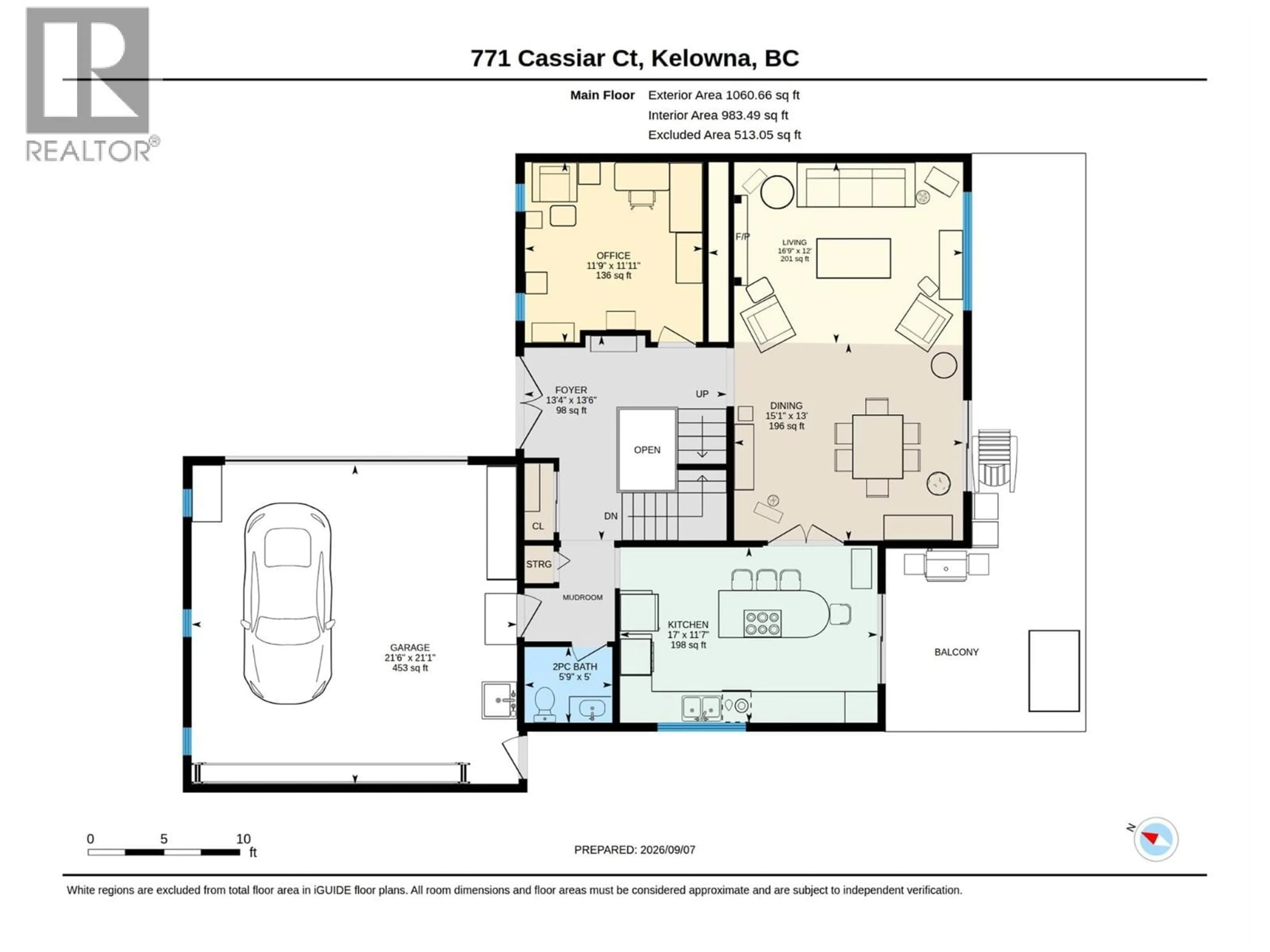 Floor plan for 771 CASSIAR COURT, Kelowna British Columbia V1V1M7