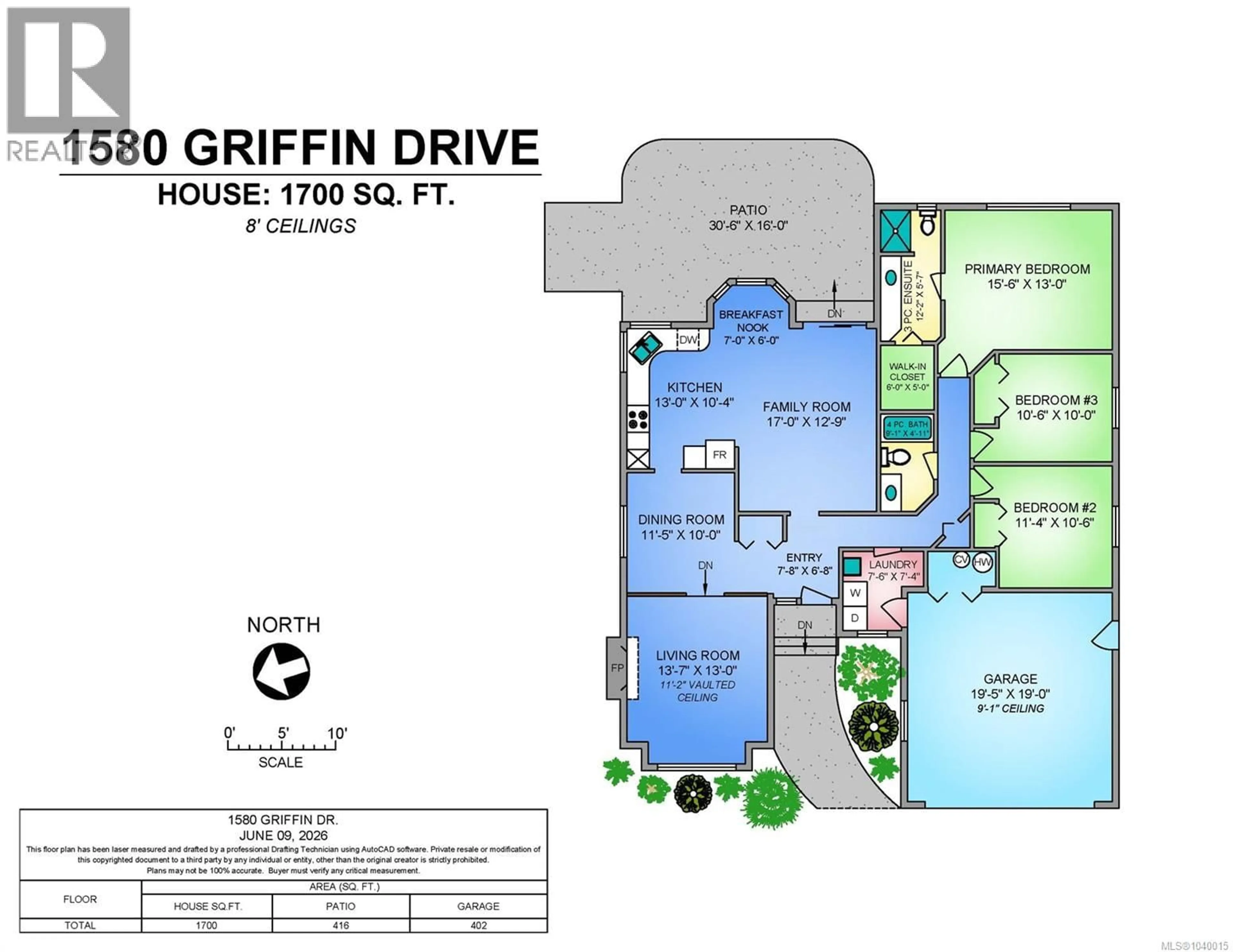 Floor plan for 1580 GRIFFIN DRIVE, Courtenay British Columbia V9N8M5